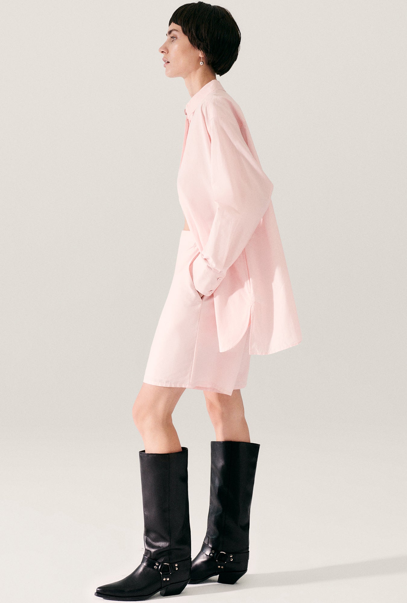 Cotton Silk Morning Shirt Hydrogen