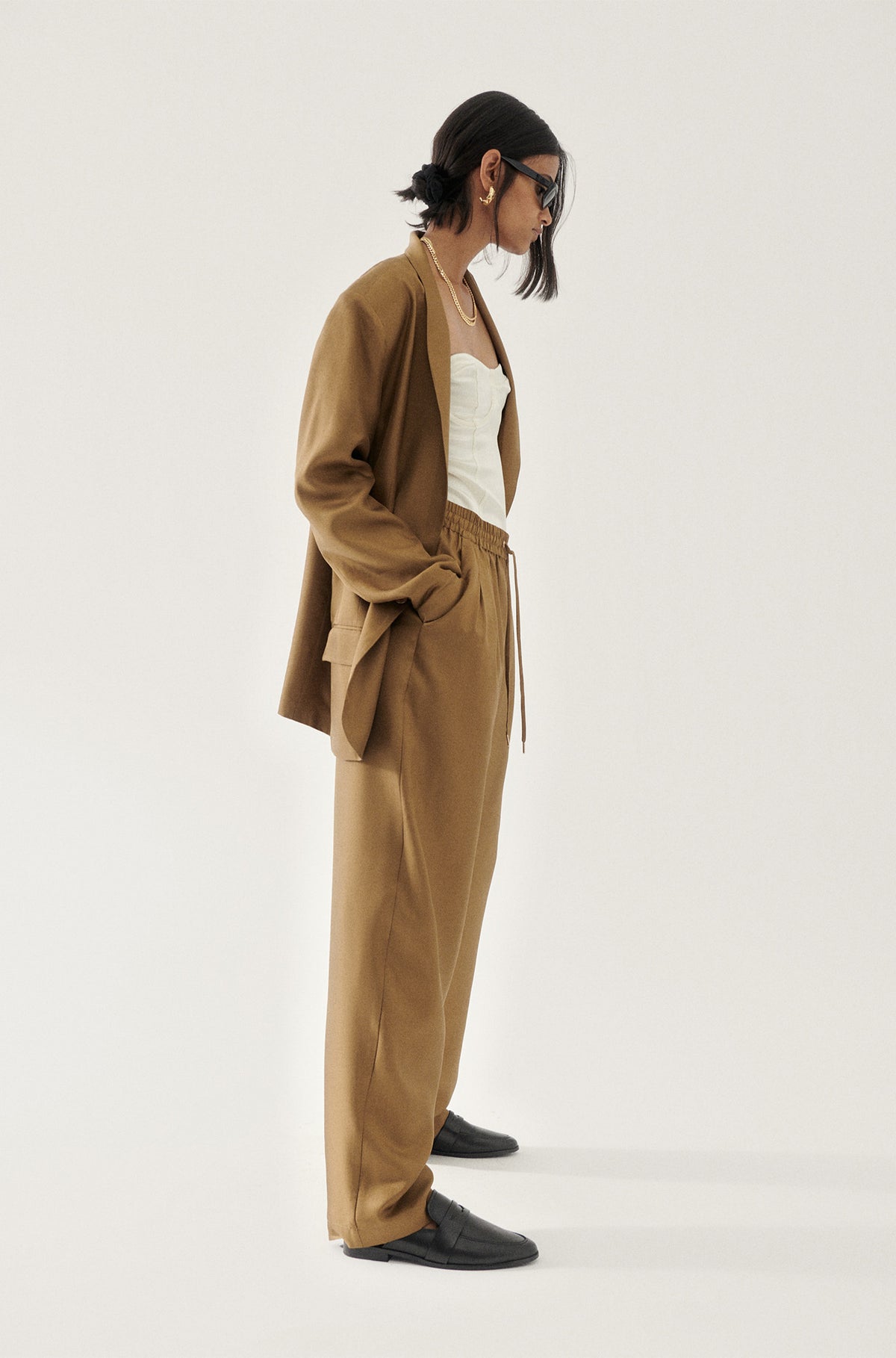 Twill Slouch Pants Kangaroo