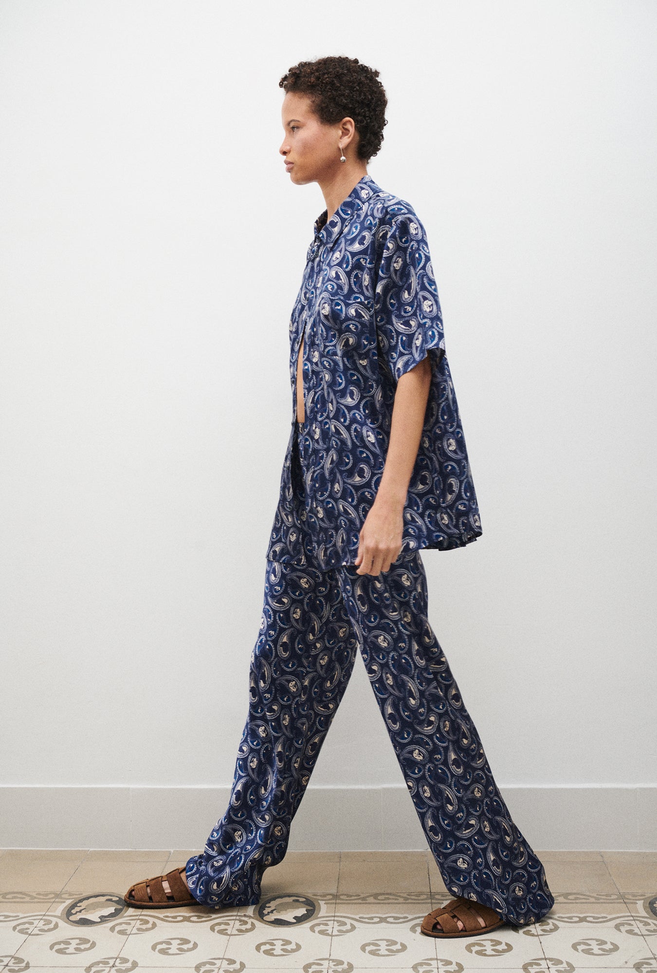 Bias Cut Pants Hounds Paisley