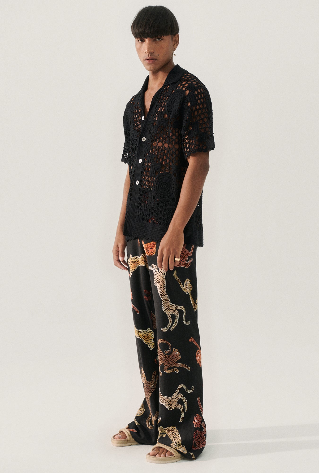 Bias Cut Pants Jaguars Black