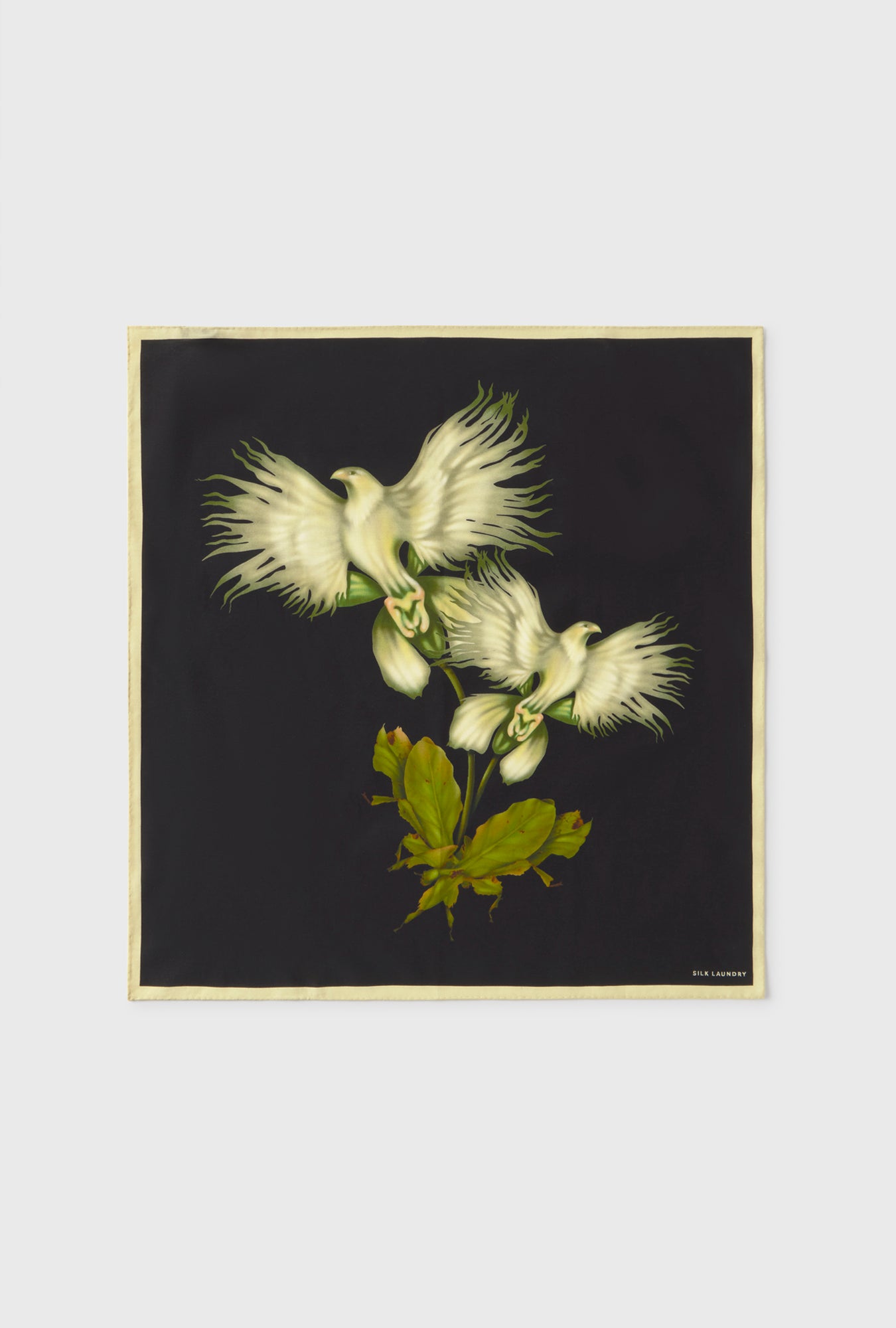Cotton Silk Scarf Egret