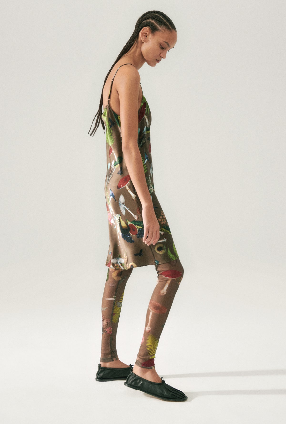 Straight Neck Dress Magic Mushroom Dark Earth