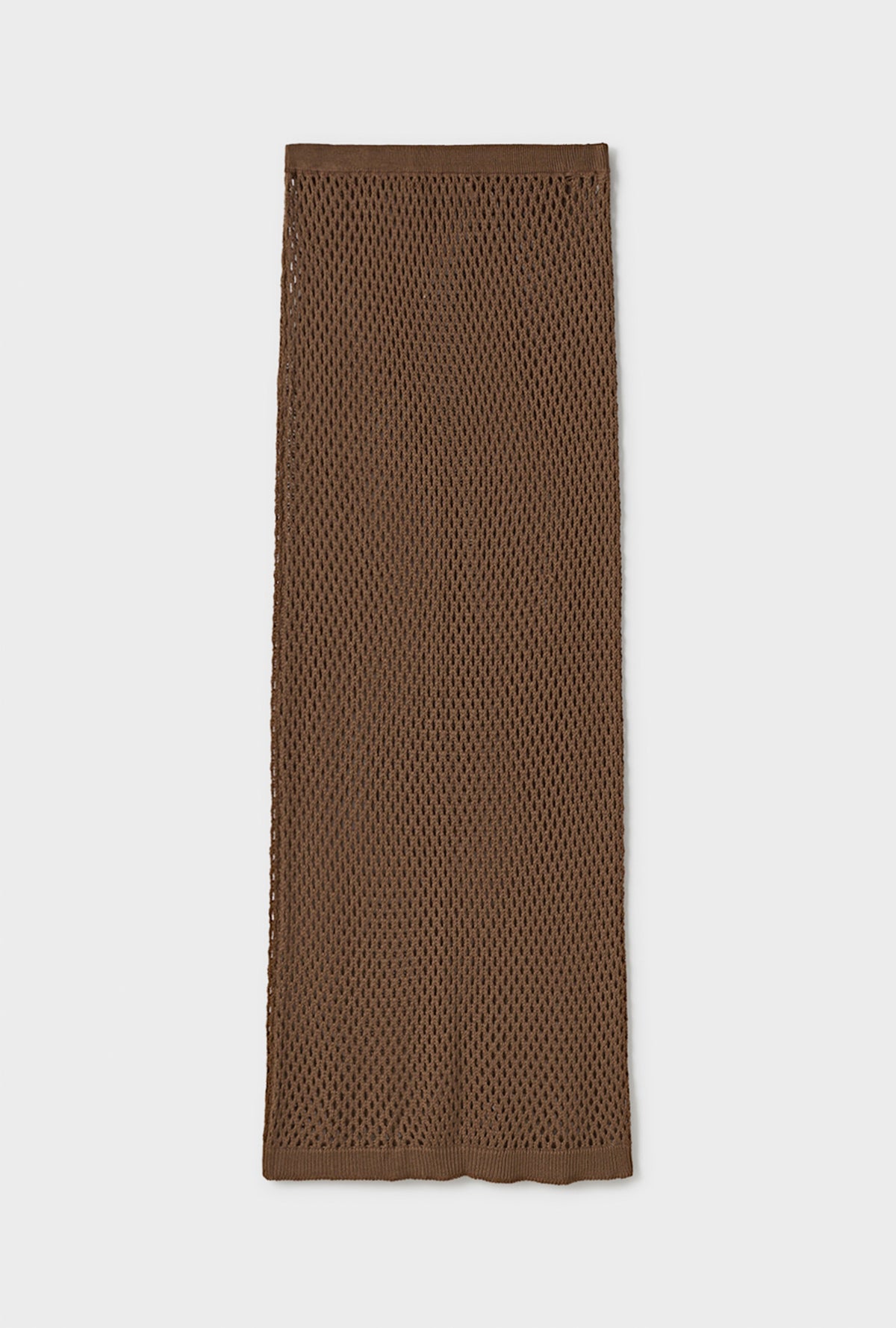 Crochet Straight Skirt Dark Earth