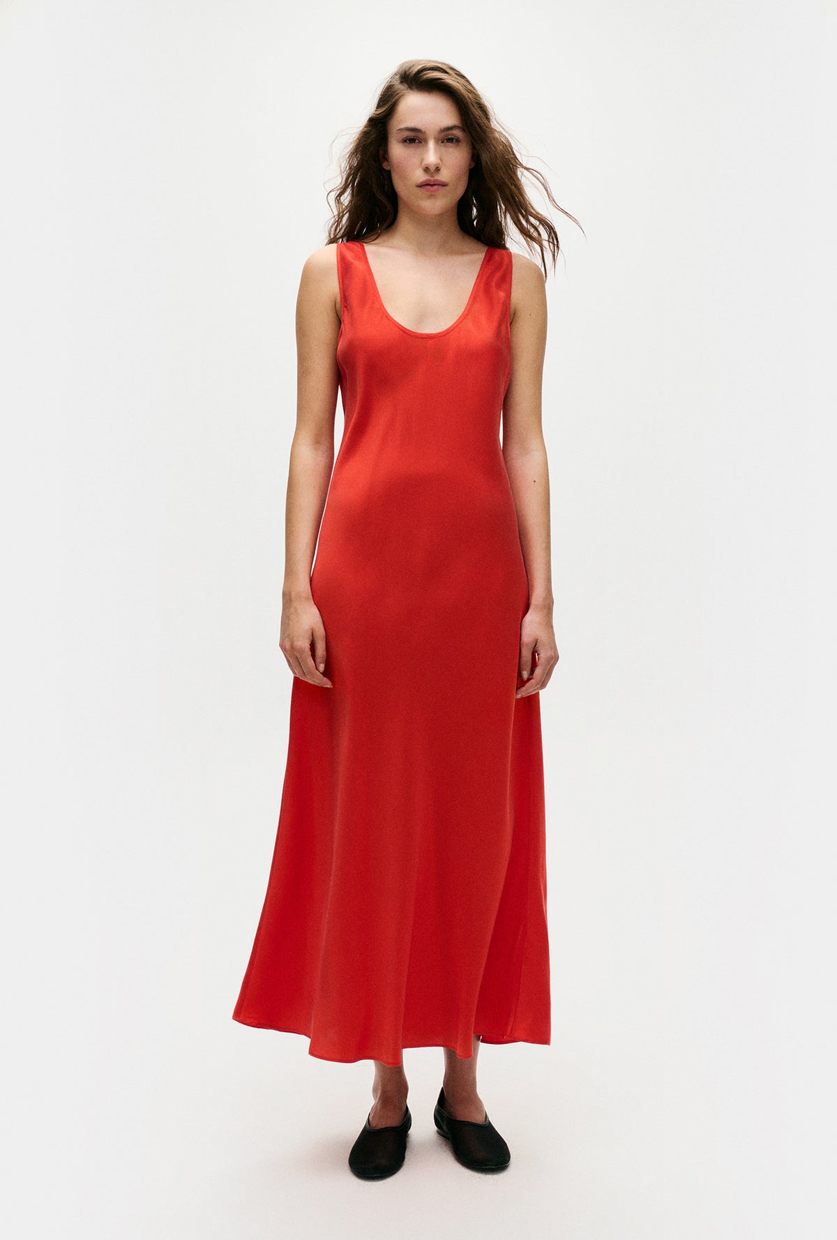Scoop Neck Dress Geranium