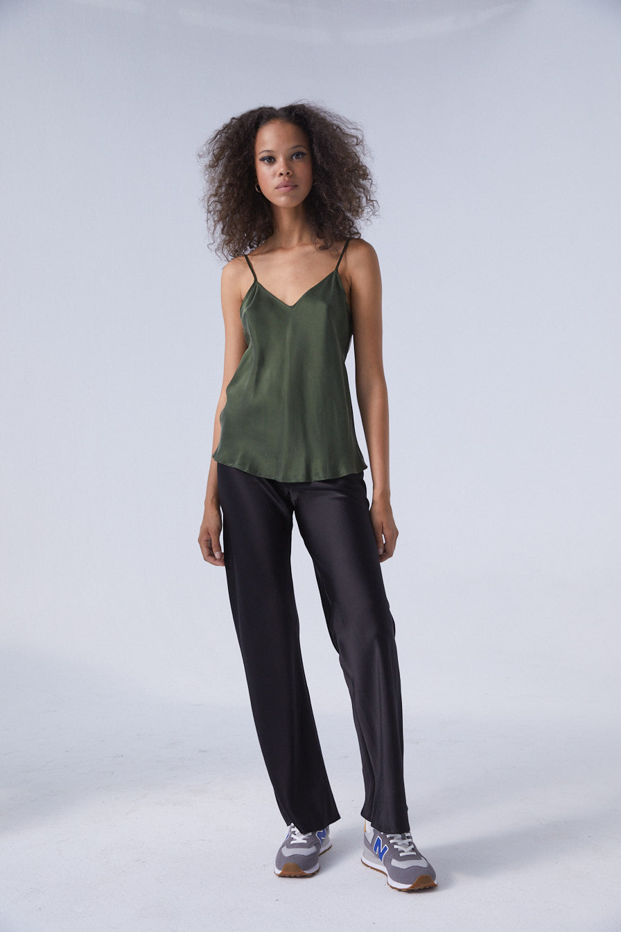 Bias Cut Cami Cedar