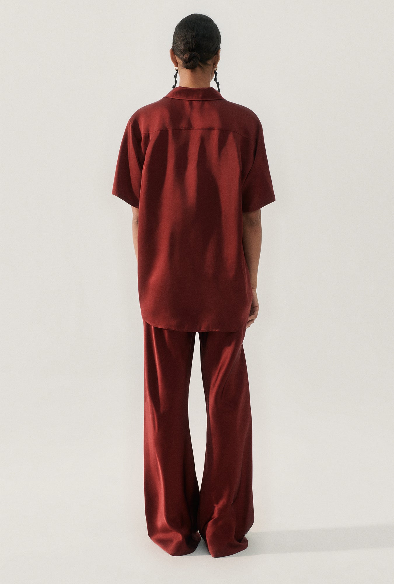 Bias Cut Pants Garnet