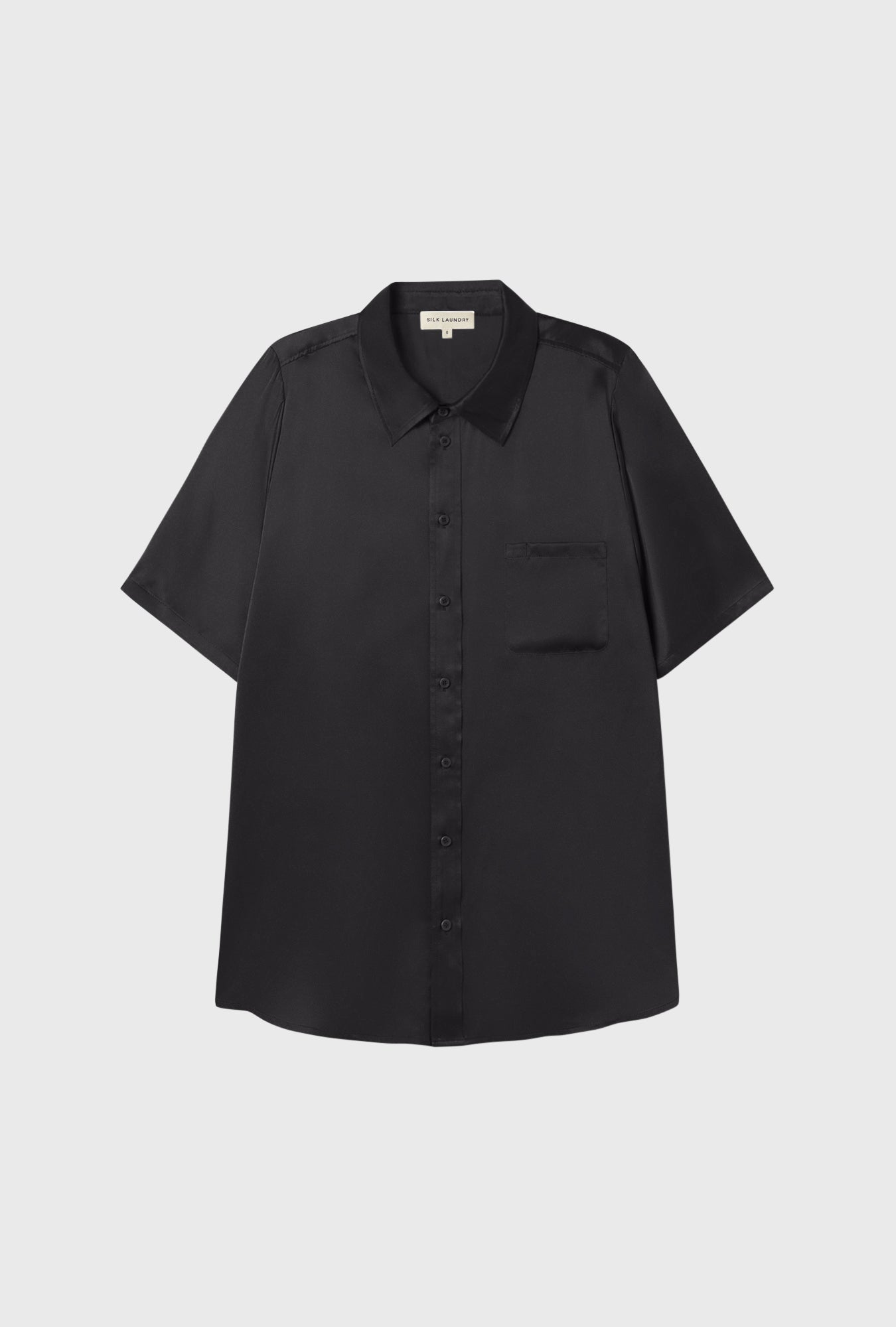 Short Sleeve Boyfriend Shirt Black