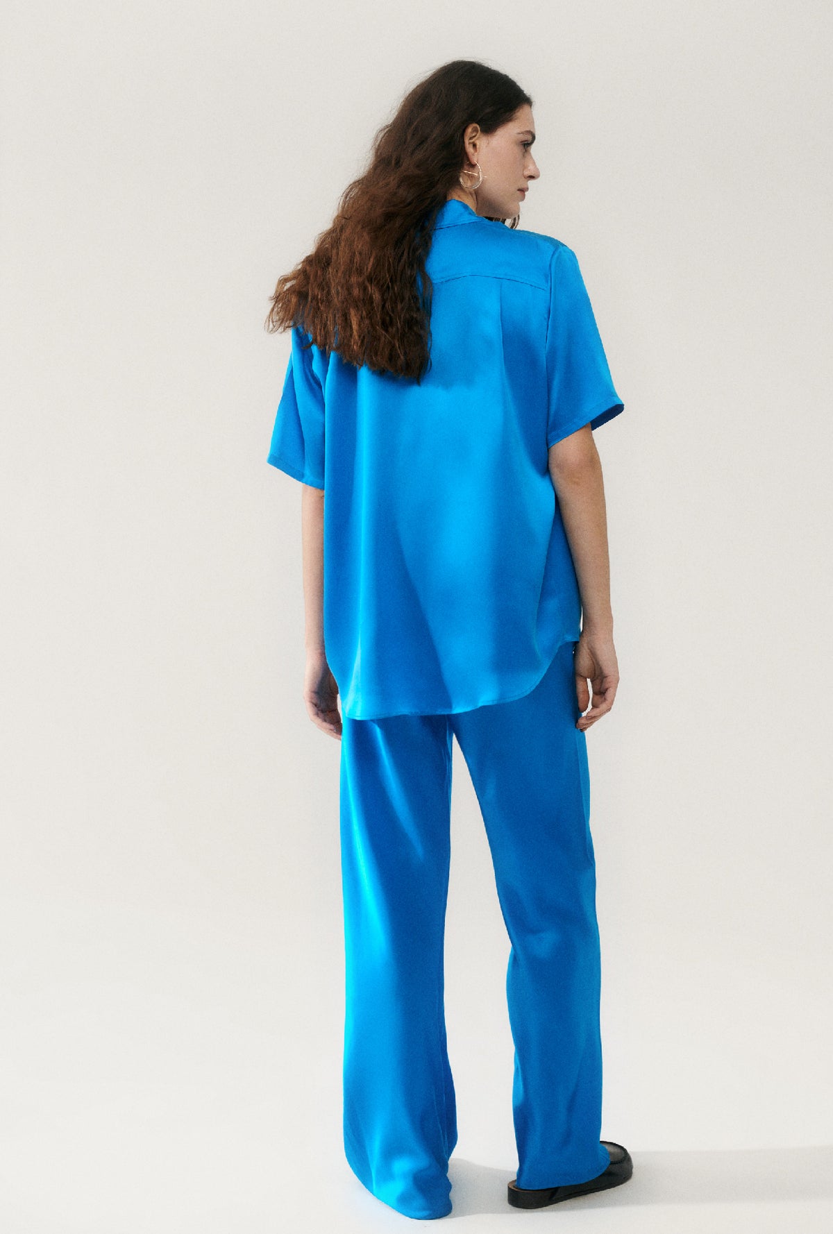 Short Sleeve Boyfriend Shirt Coast Blue