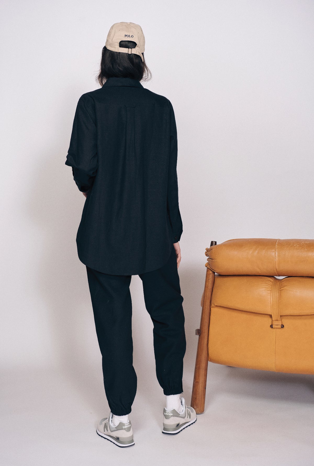 Yak Blend Overshirt Black