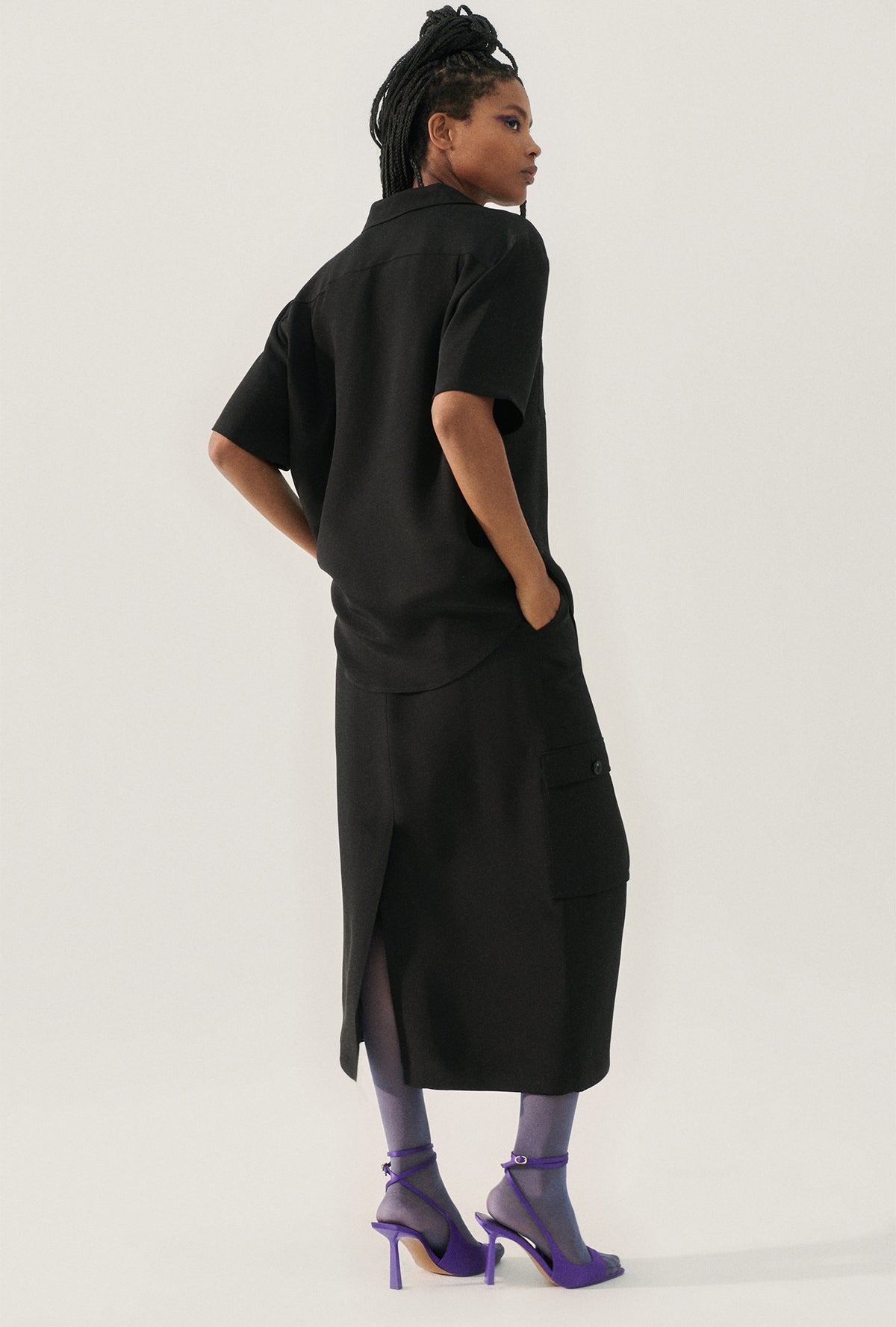 CDC Short Sleeve Boyfriend Shirt Black