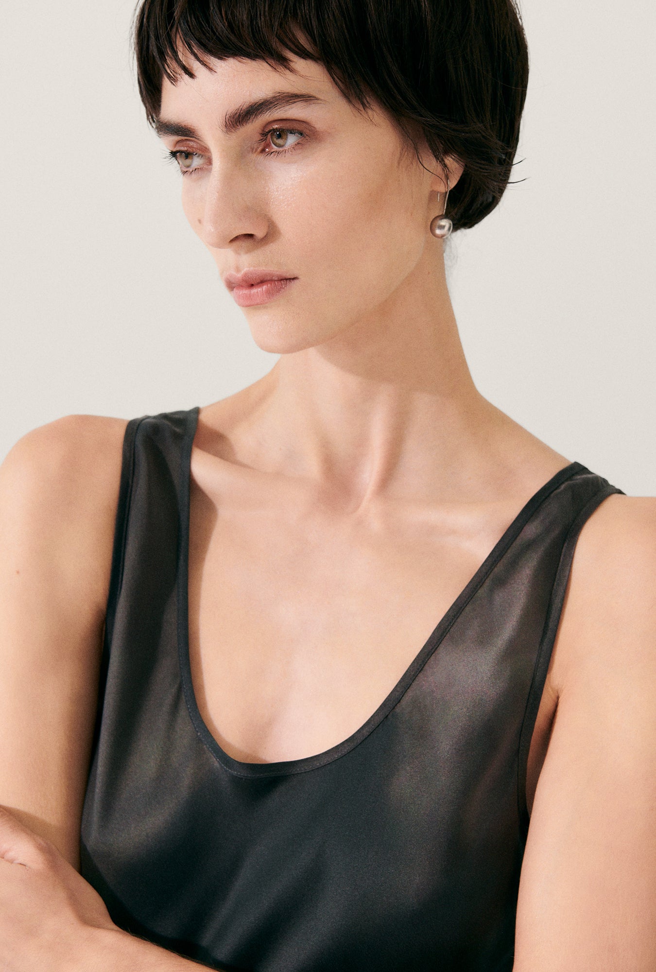 Scoop Neck Dress Smoke