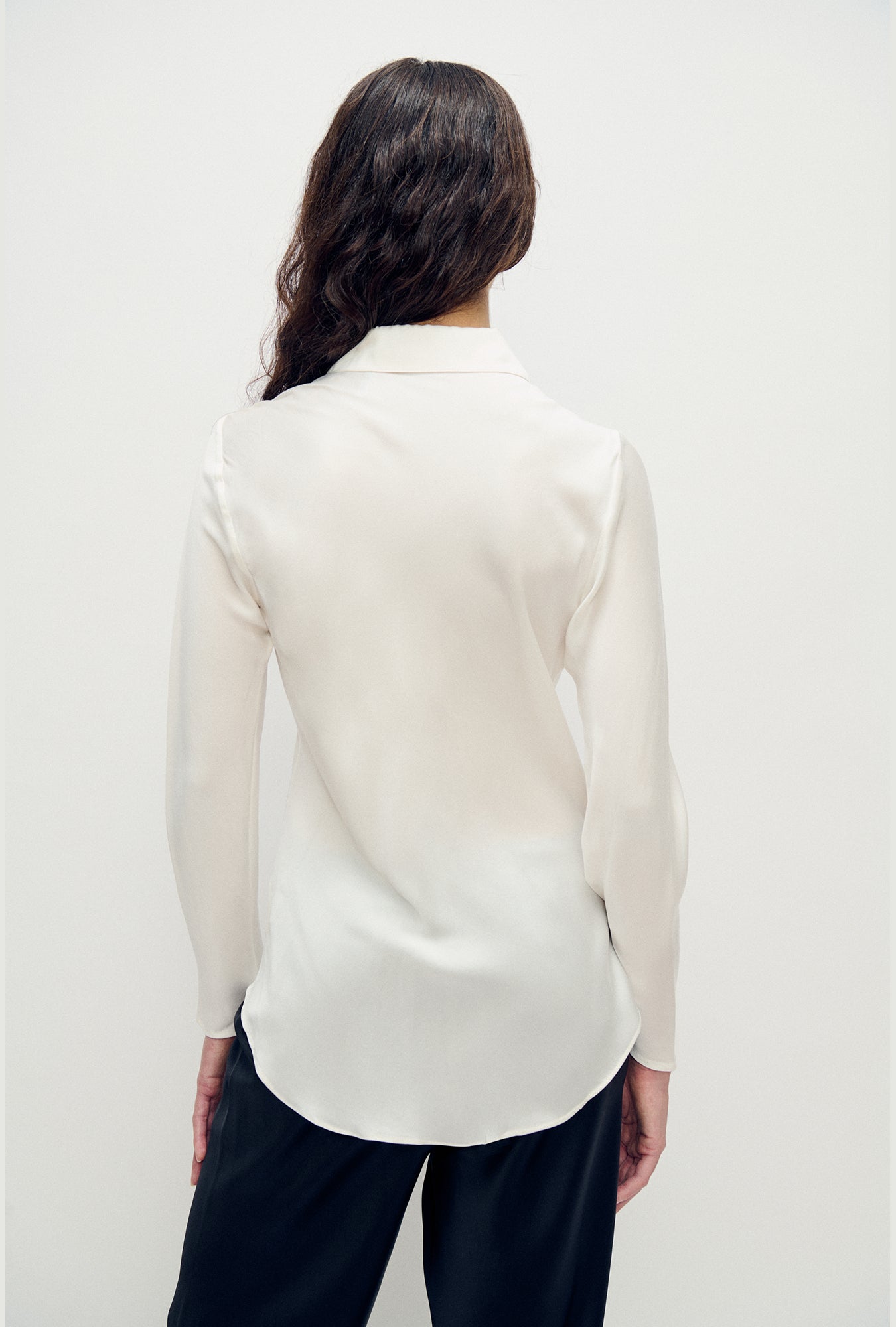 Bias Cut Shirt White