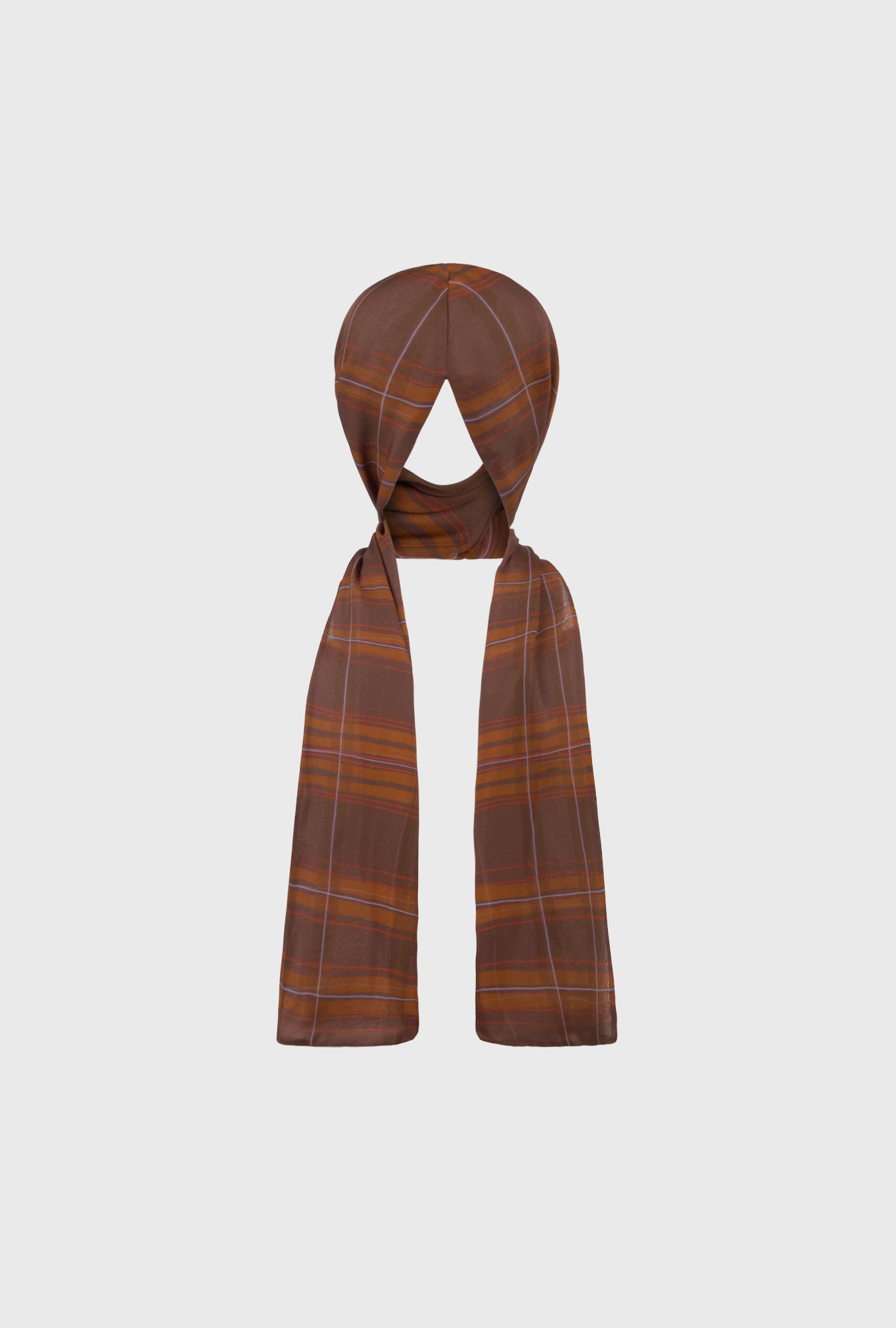 Chiffon Hollywood Headscarf Root Plaid