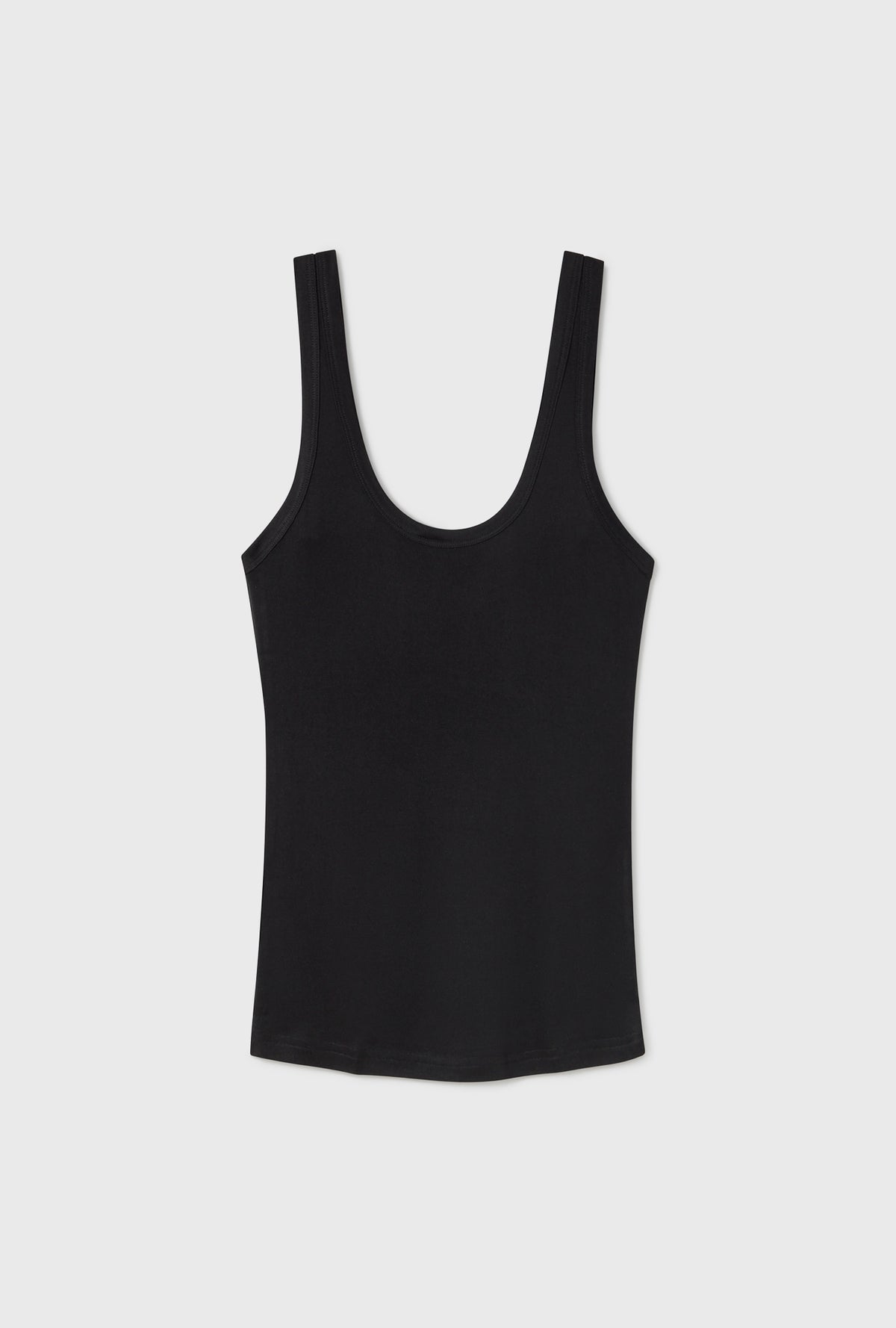 Jersey Scoop Tank Black