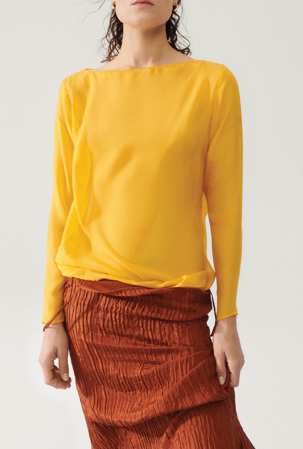 Chiffon Audrey Top Goldfinch