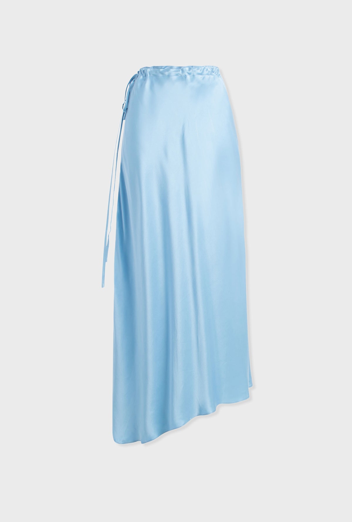 Asymmetric Skirt Airy Blue