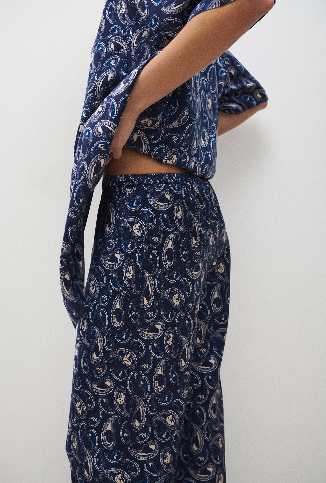 Bias Cut Pants Hounds Paisley