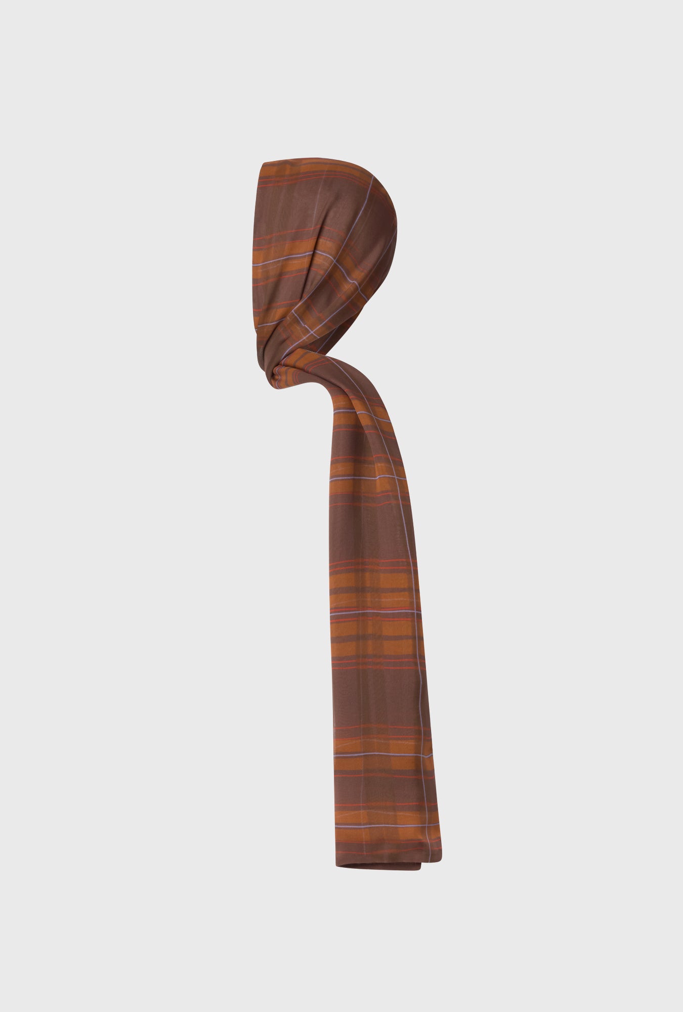 Chiffon Hollywood Headscarf Root Plaid