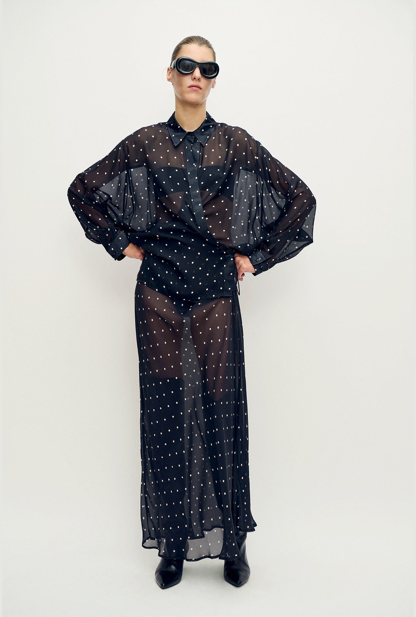 Crossover Shirt Small Polka Dot