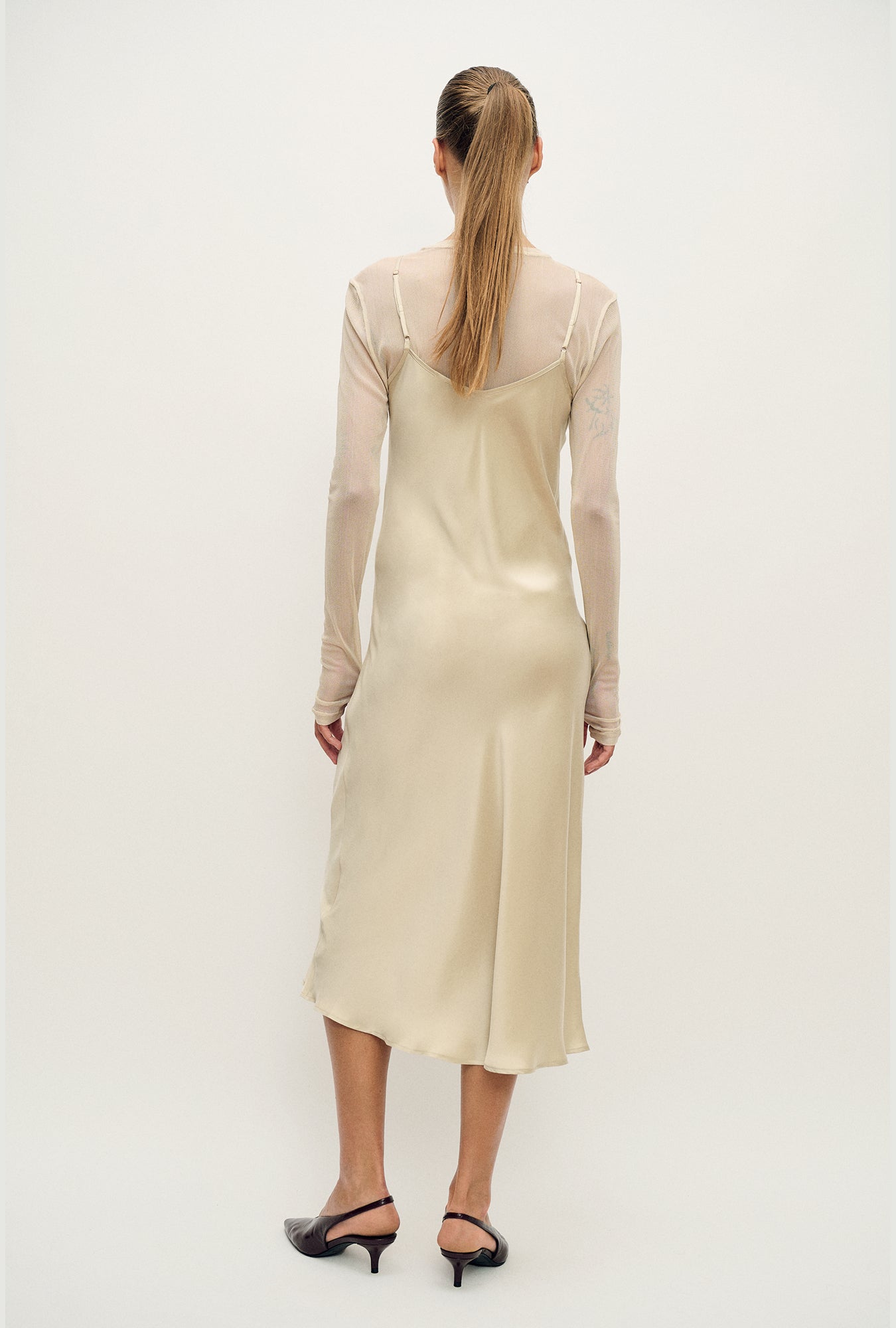 Mesh Long Sleeve Top Hazelnut