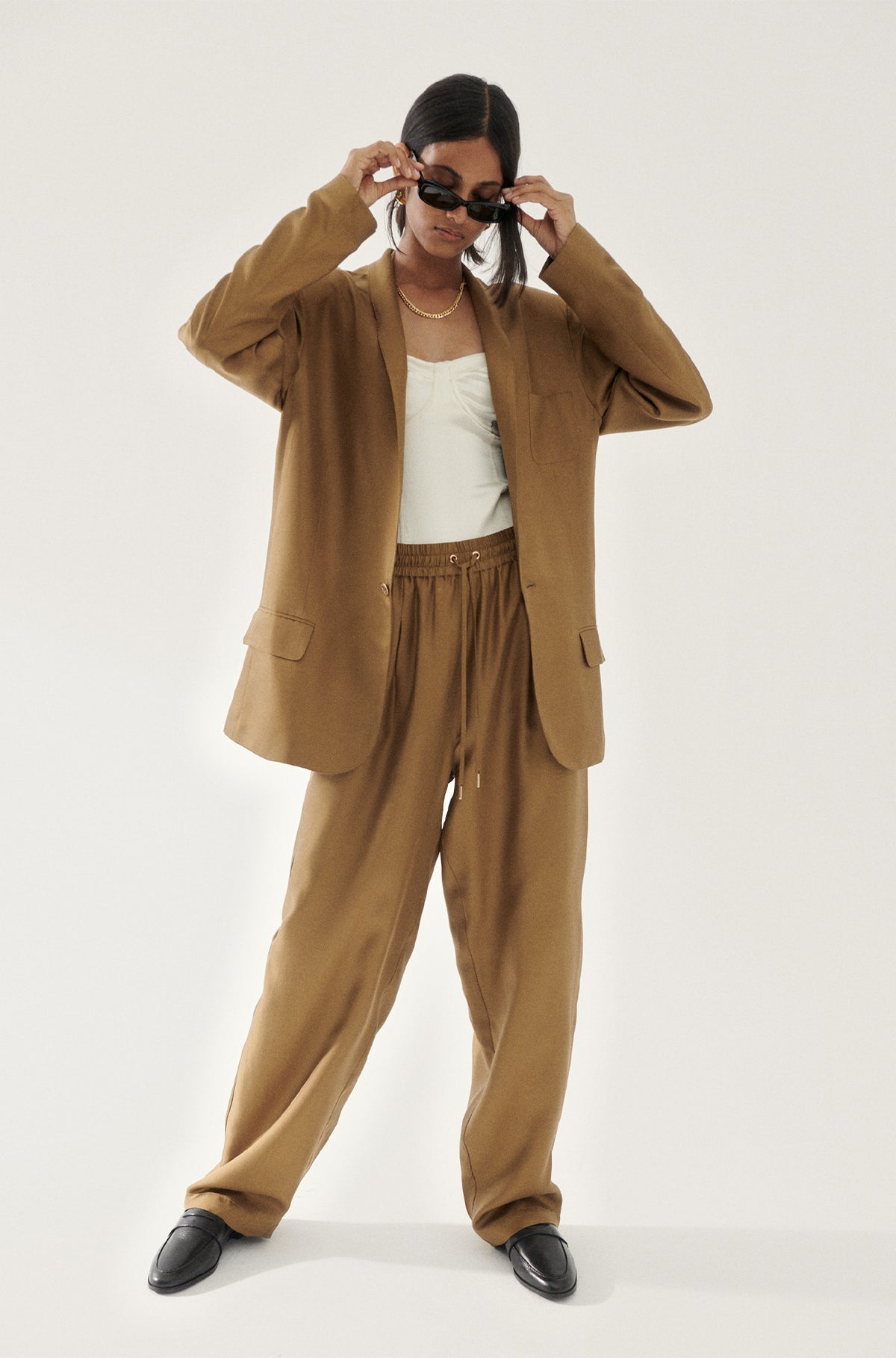 Twill Slouch Pants Kangaroo