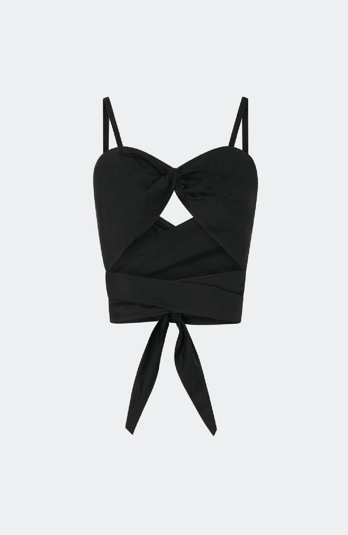 Cotton Silk Twist Top Black