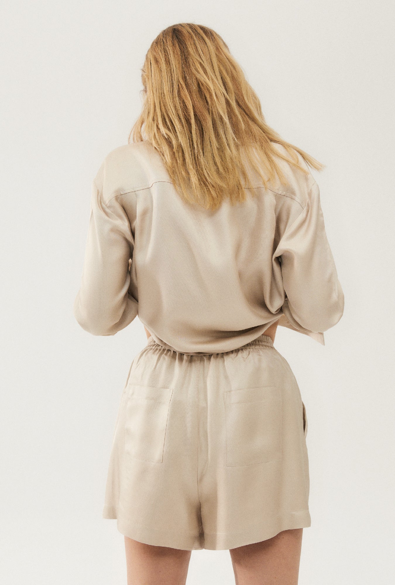 Twill Slouch Shorts Hazelnut