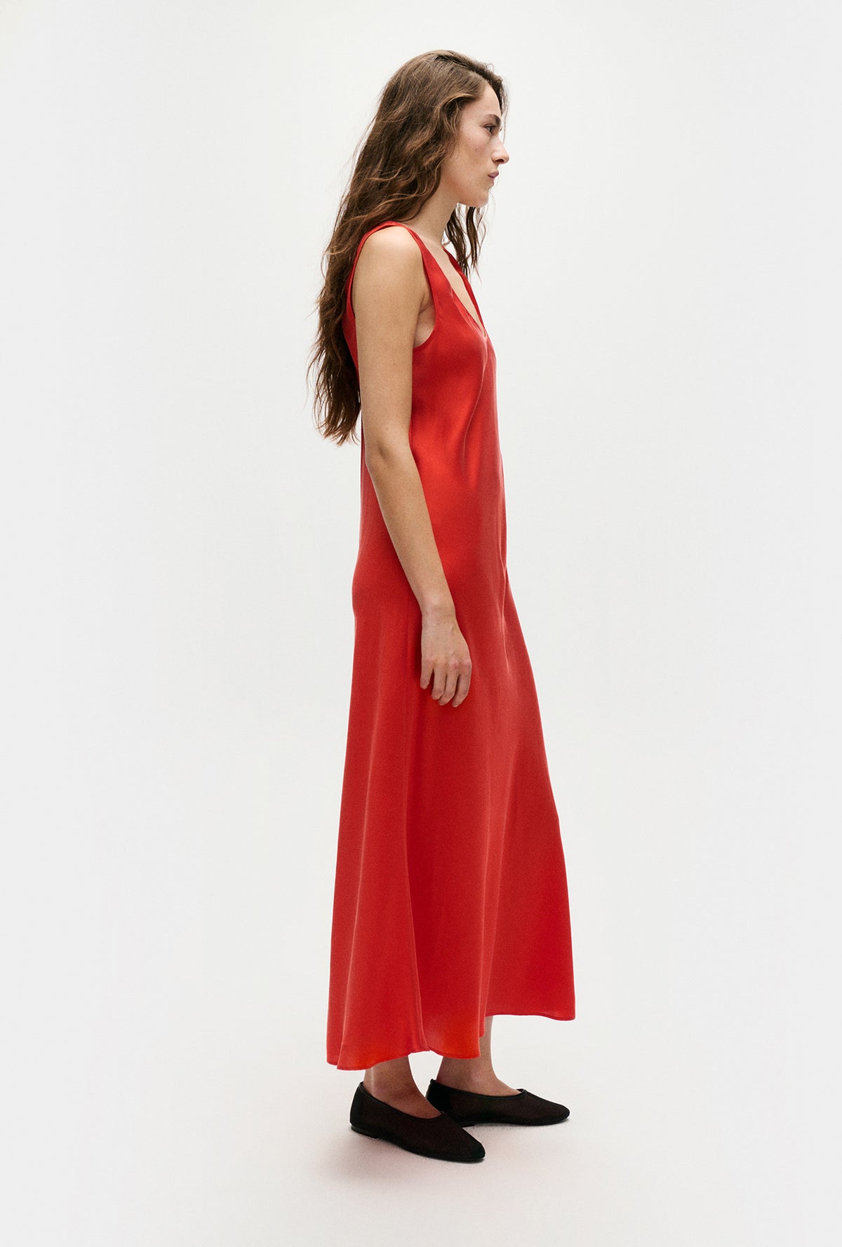 Scoop Neck Dress Geranium