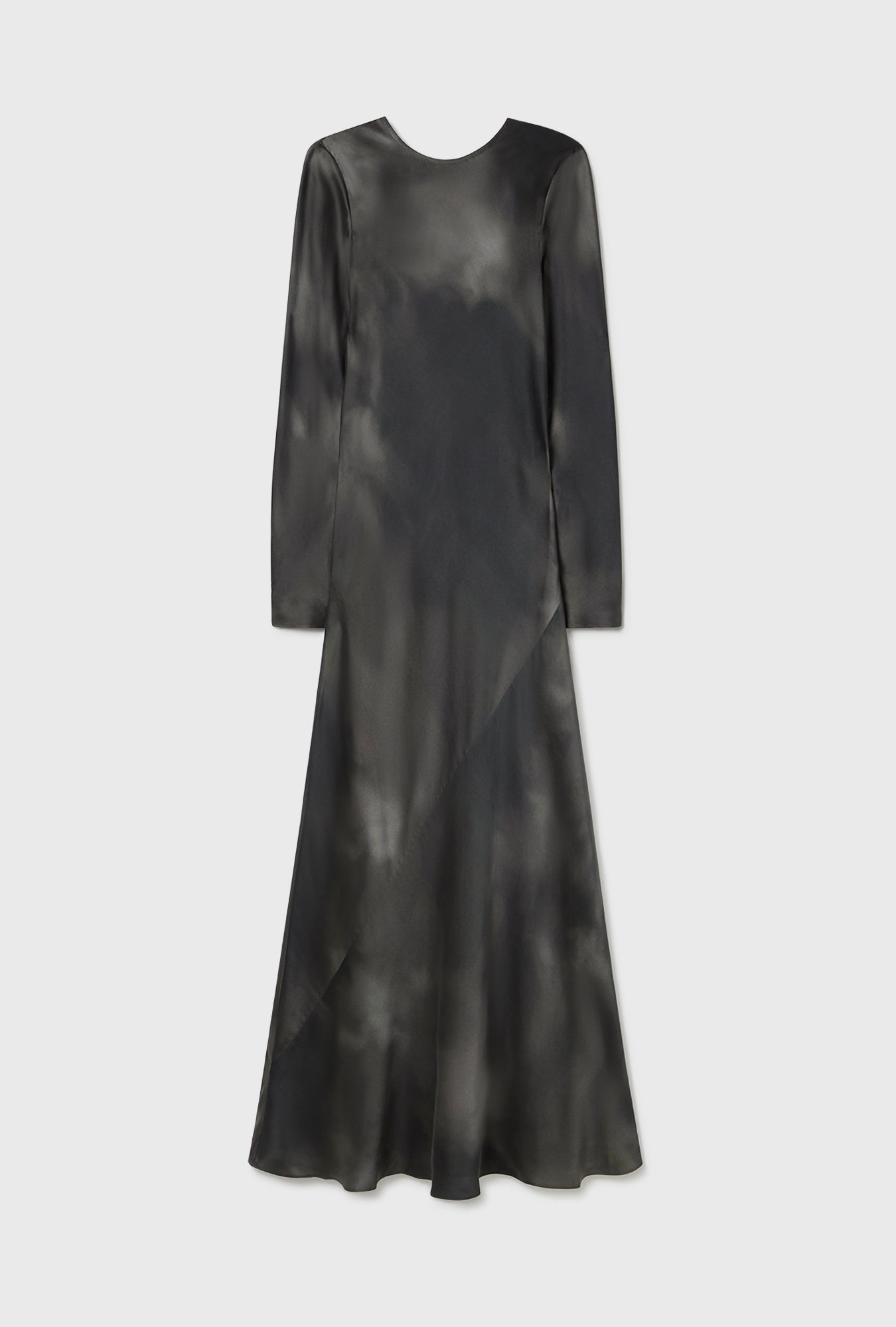Full Sleeve Bias Dress Smoke