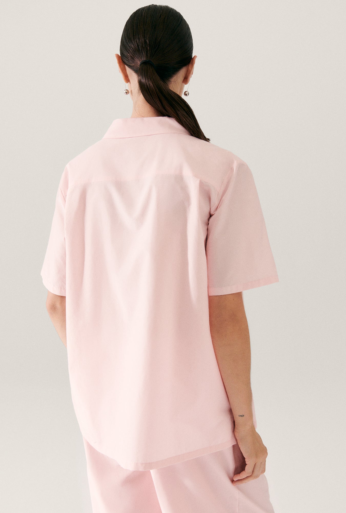 Cotton Silk Camp Shirt Hydrogen