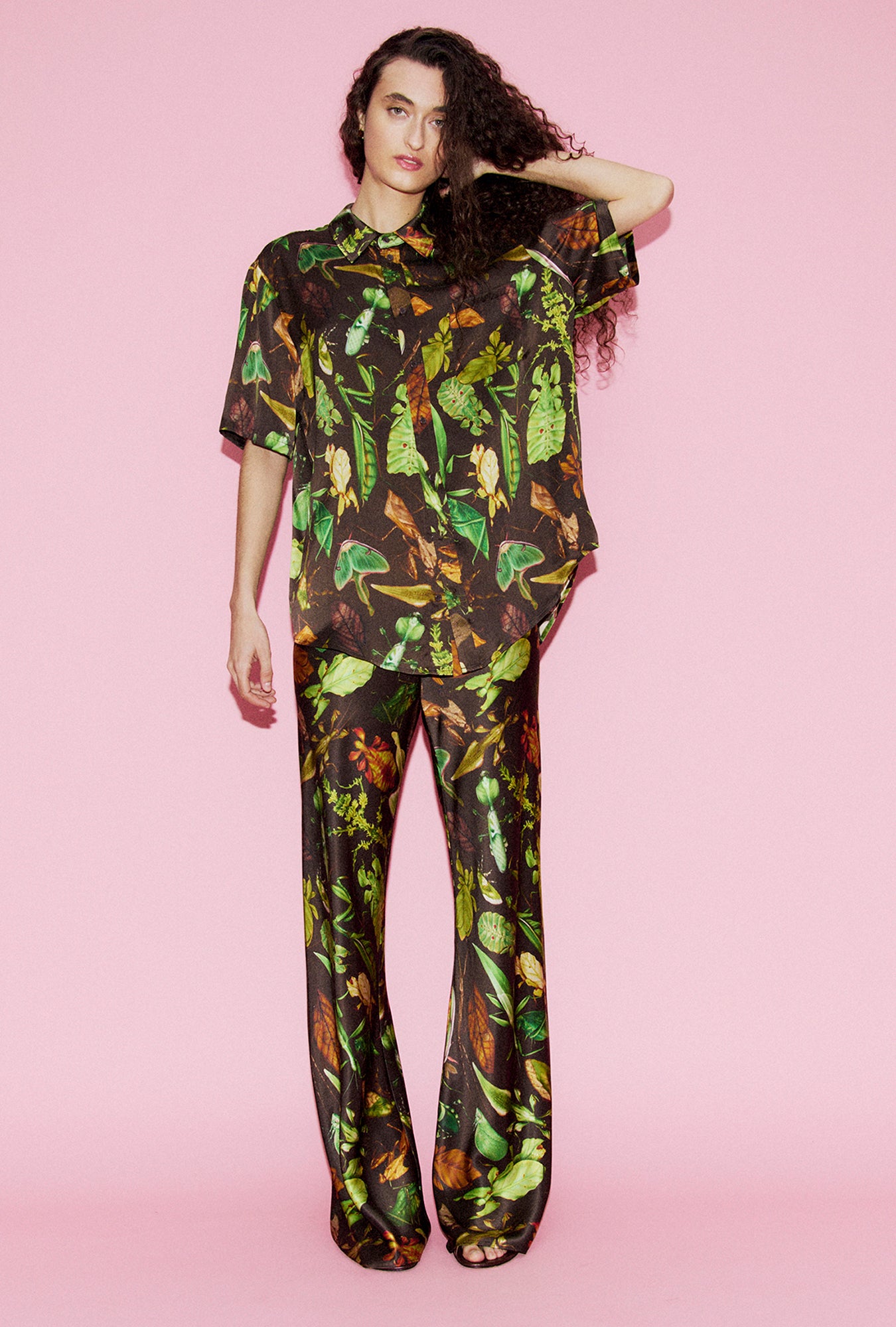 Bias Cut Pants Bug Camo