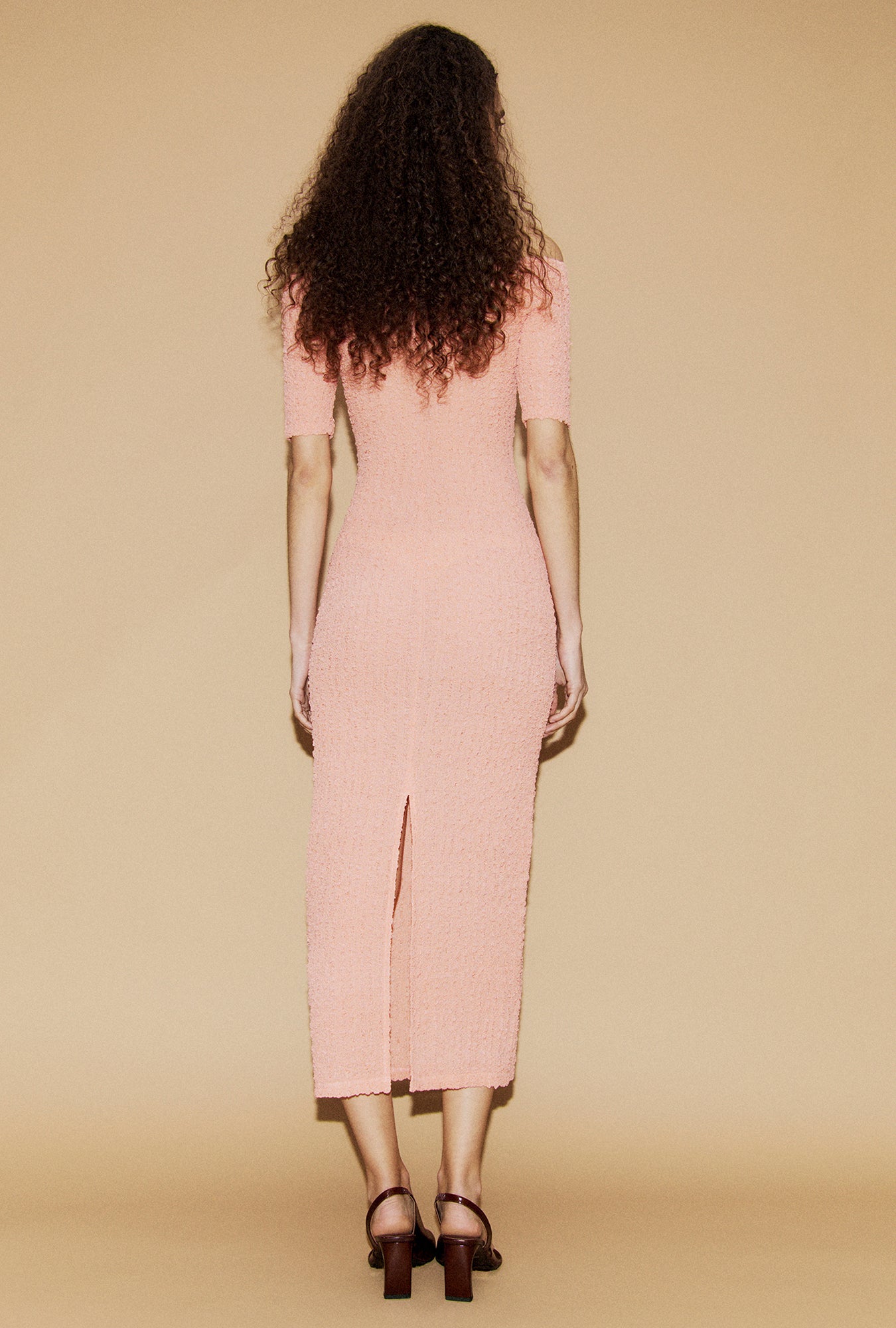 Pebble Off The Shoulder Dress Orchid