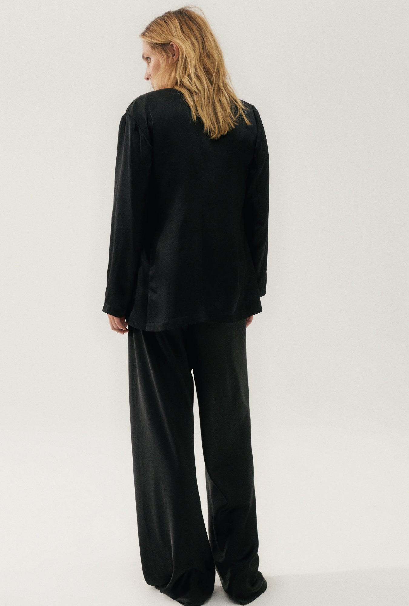 Collarless Blazer Black