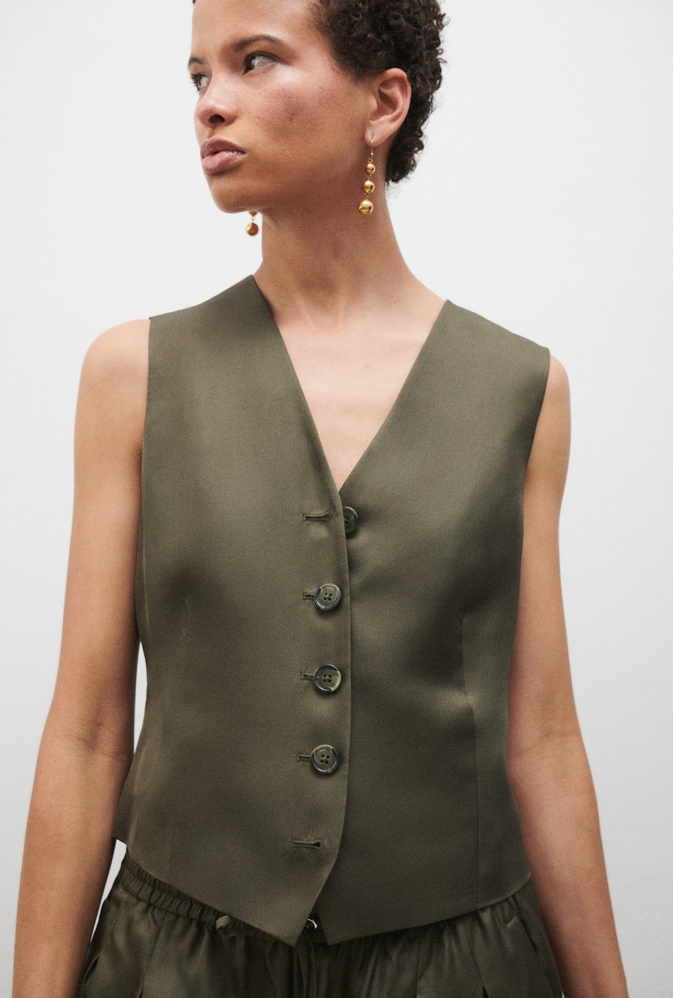Twill Vest Pine