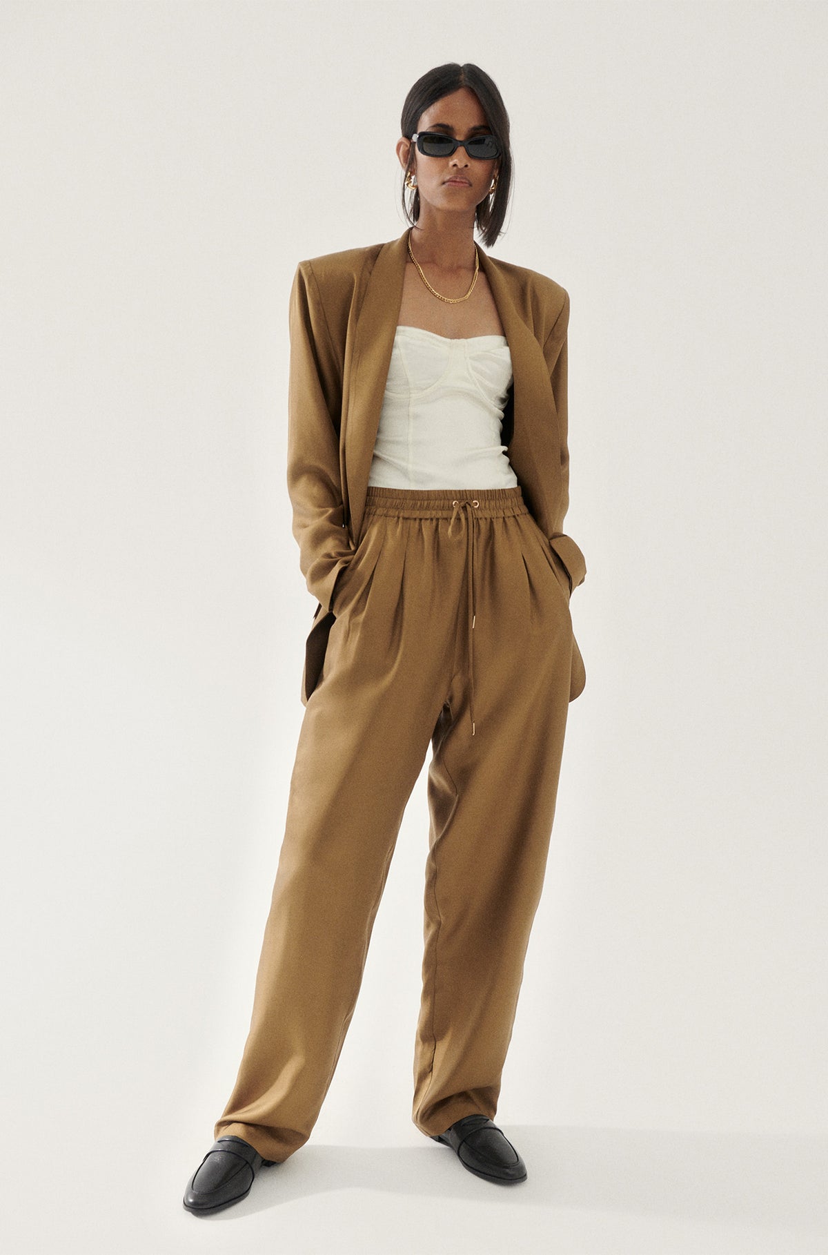 Twill Slouch Pants Kangaroo