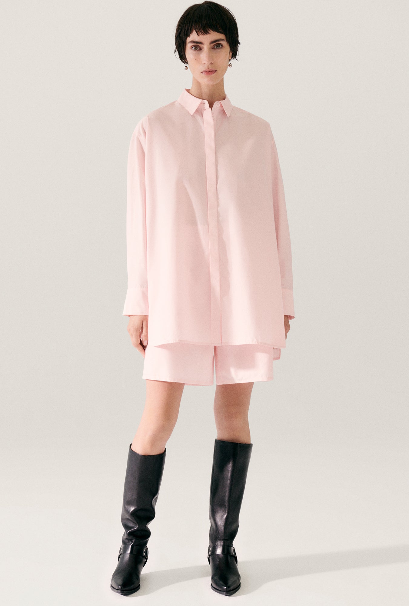Cotton Silk Morning Shirt Hydrogen