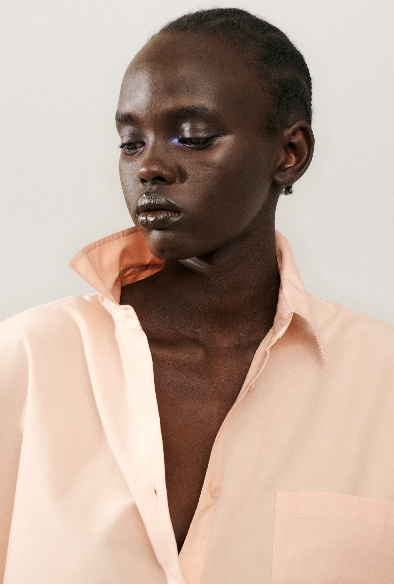 Cotton Silk Round Shirt Daybreak