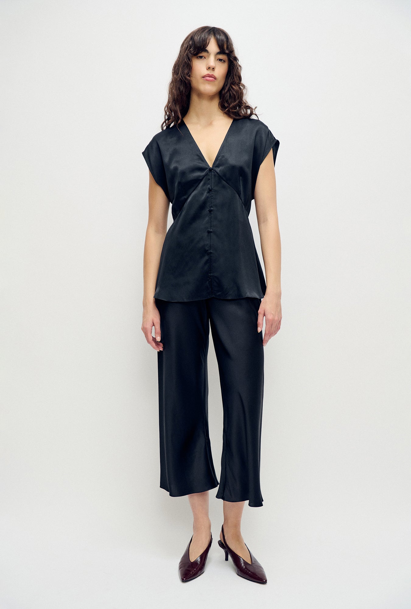 V-Neck Top Black