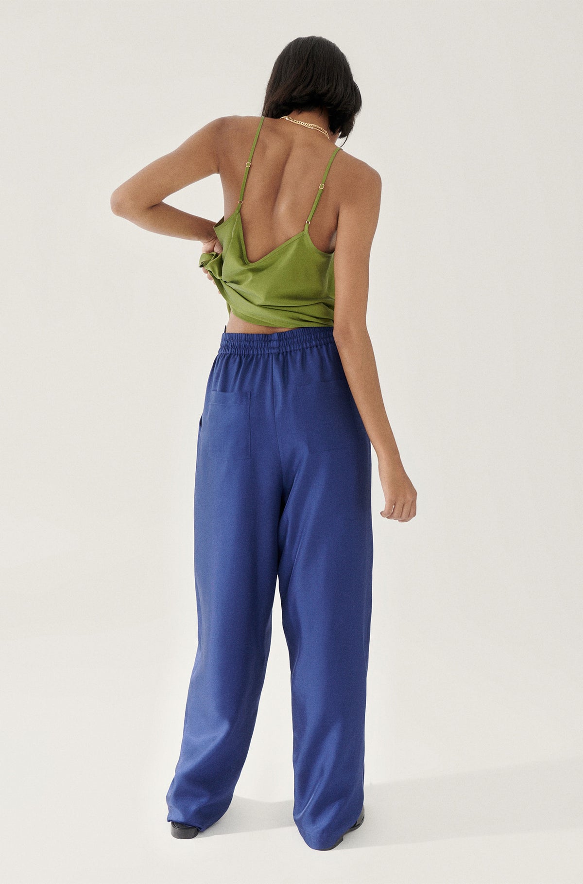 Twill Slouch Pants Karner Blue