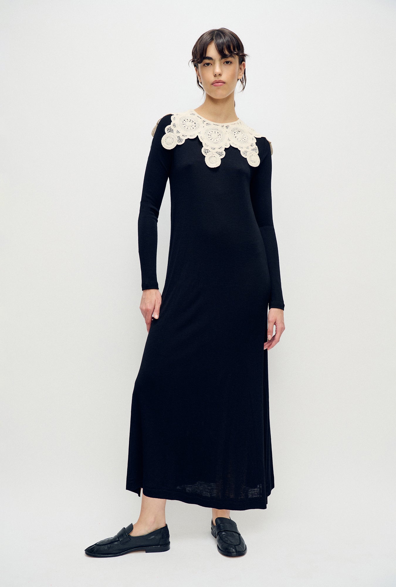 Merino Full Sleeve Dress Black