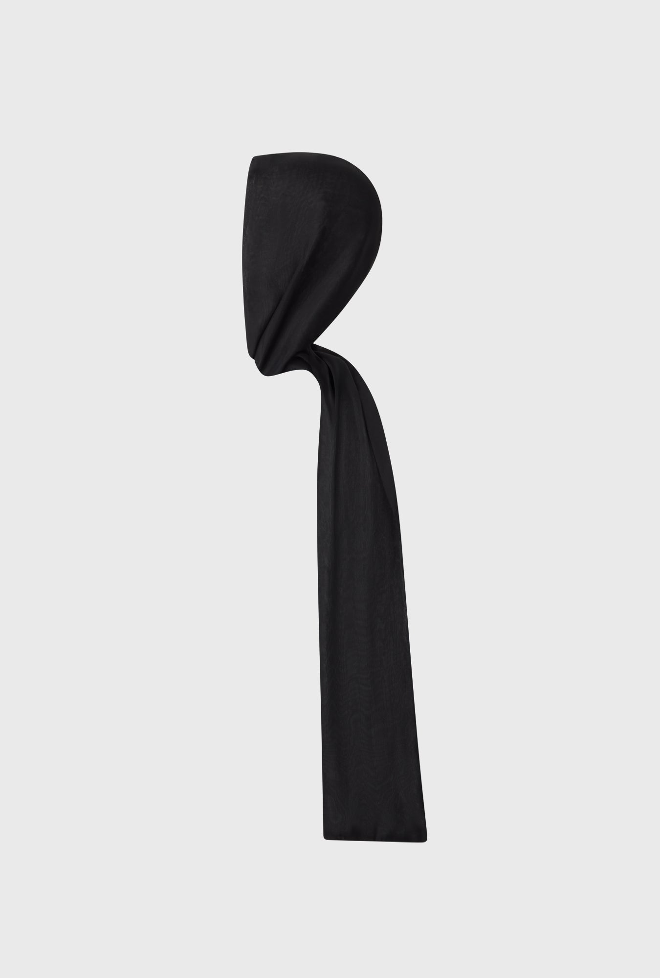 Chiffon Hollywood Headscarf Black