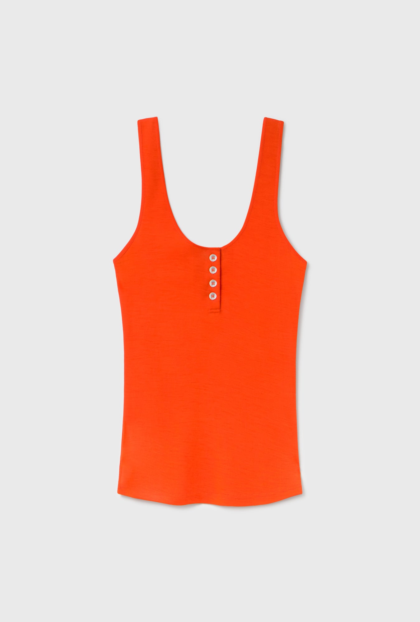 Merino Henley Tank Sunset