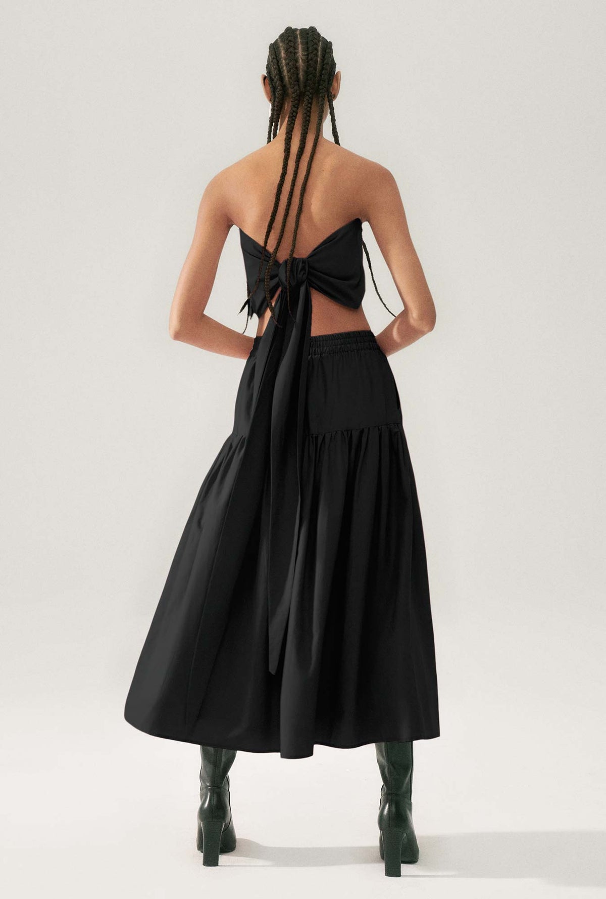 Cotton Silk 80S Skirt Black