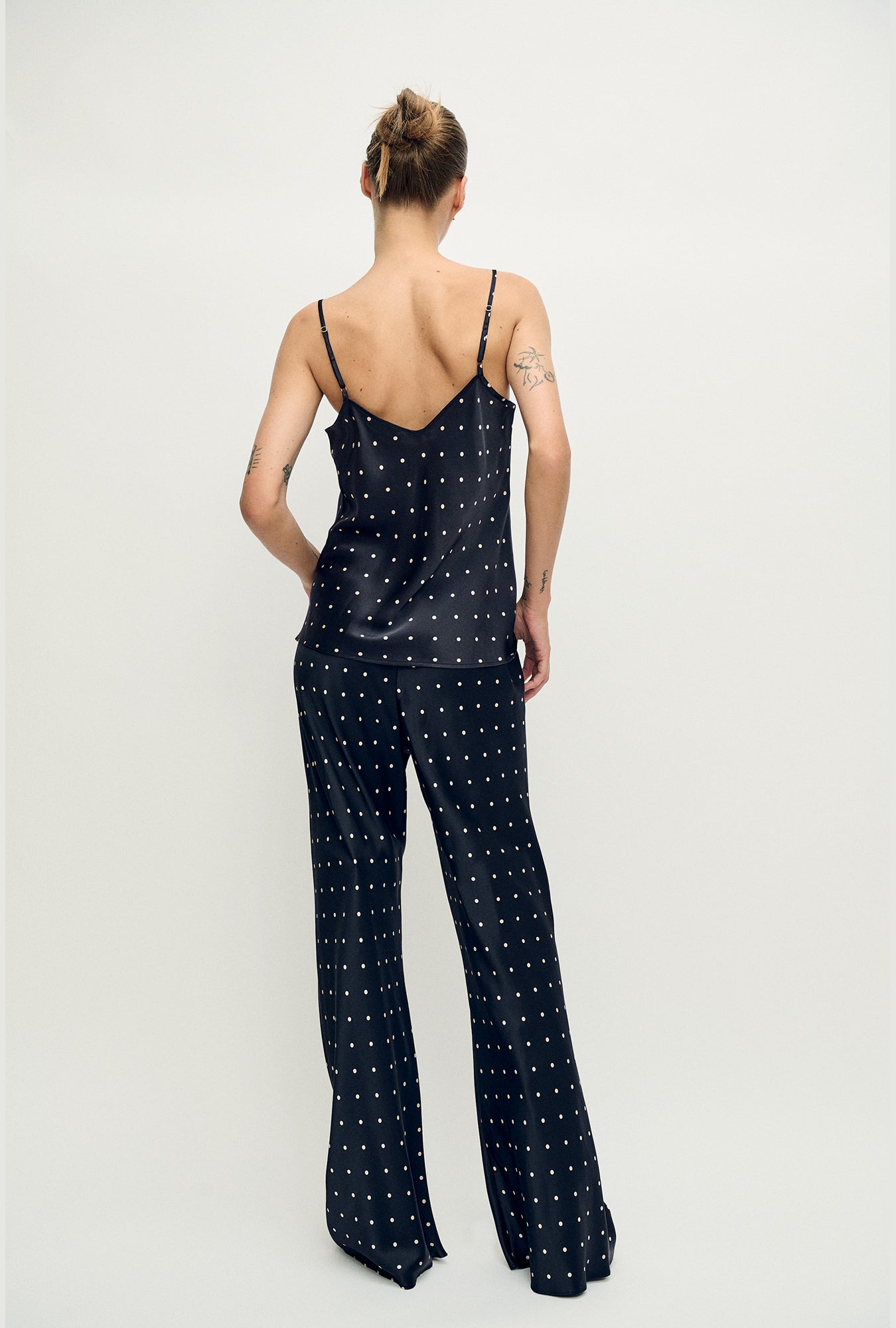 Bias Cut Pants Small Polka Dot