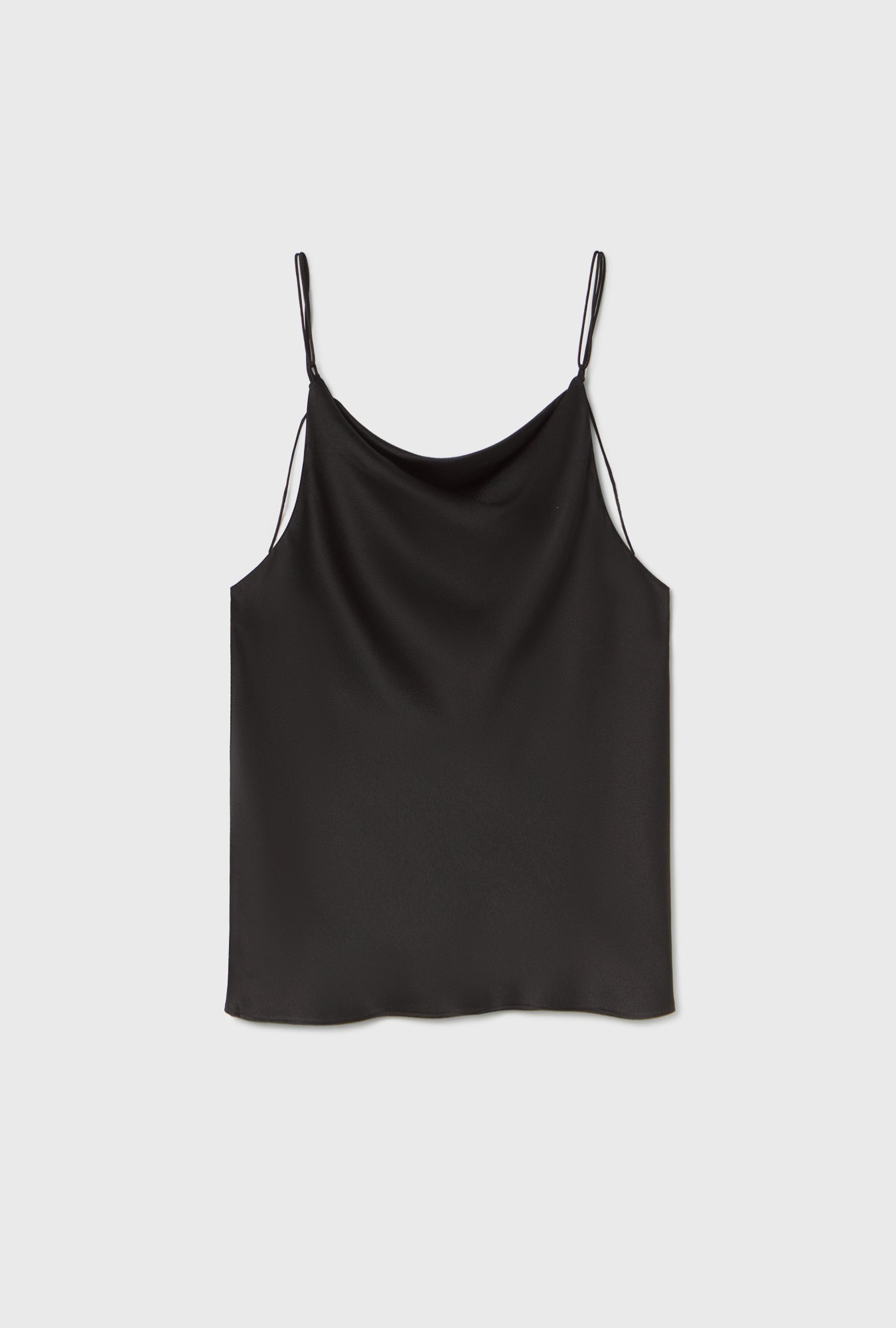 Hammered Drape Cami Black