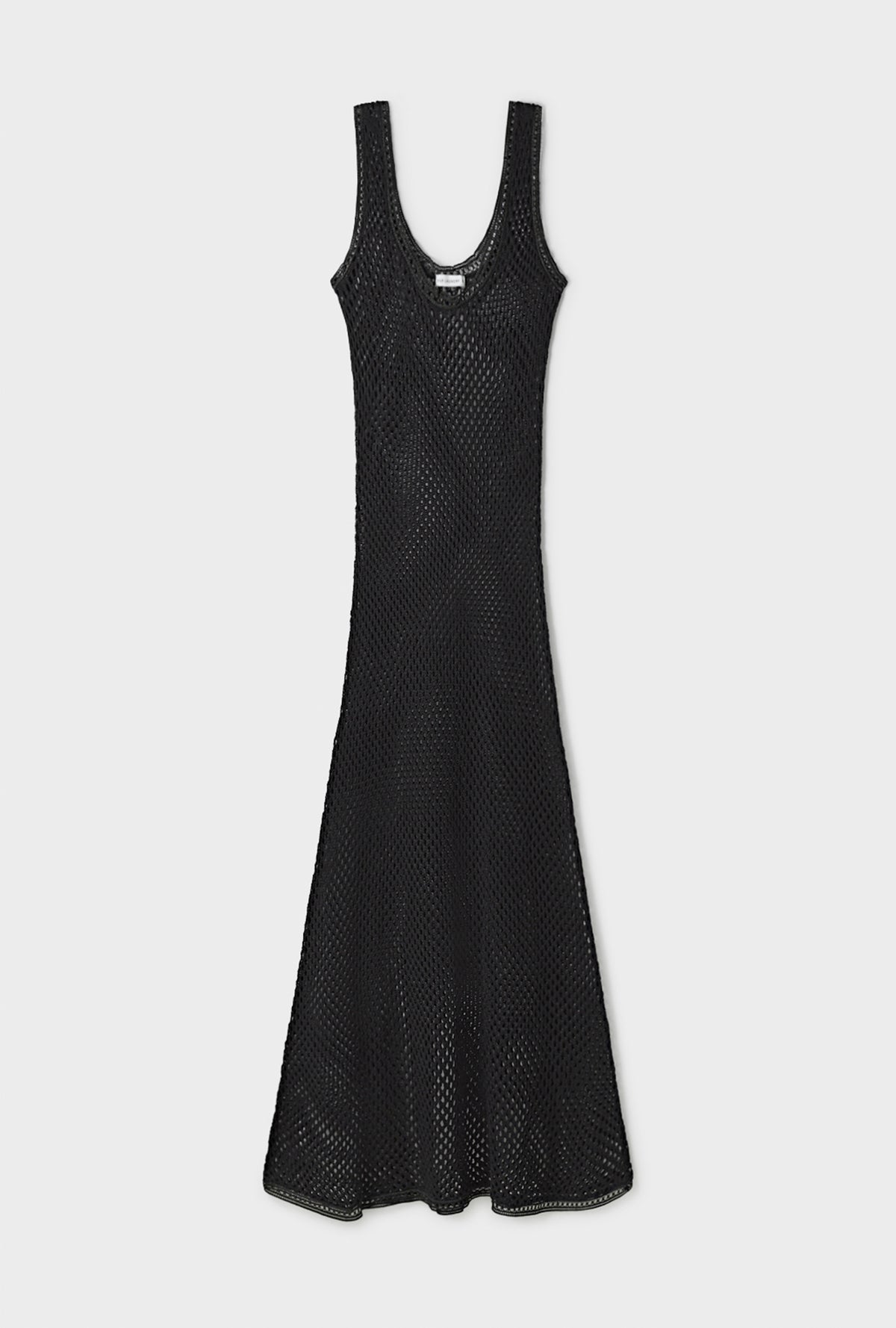 Crochet Scoop Neck Dress Black