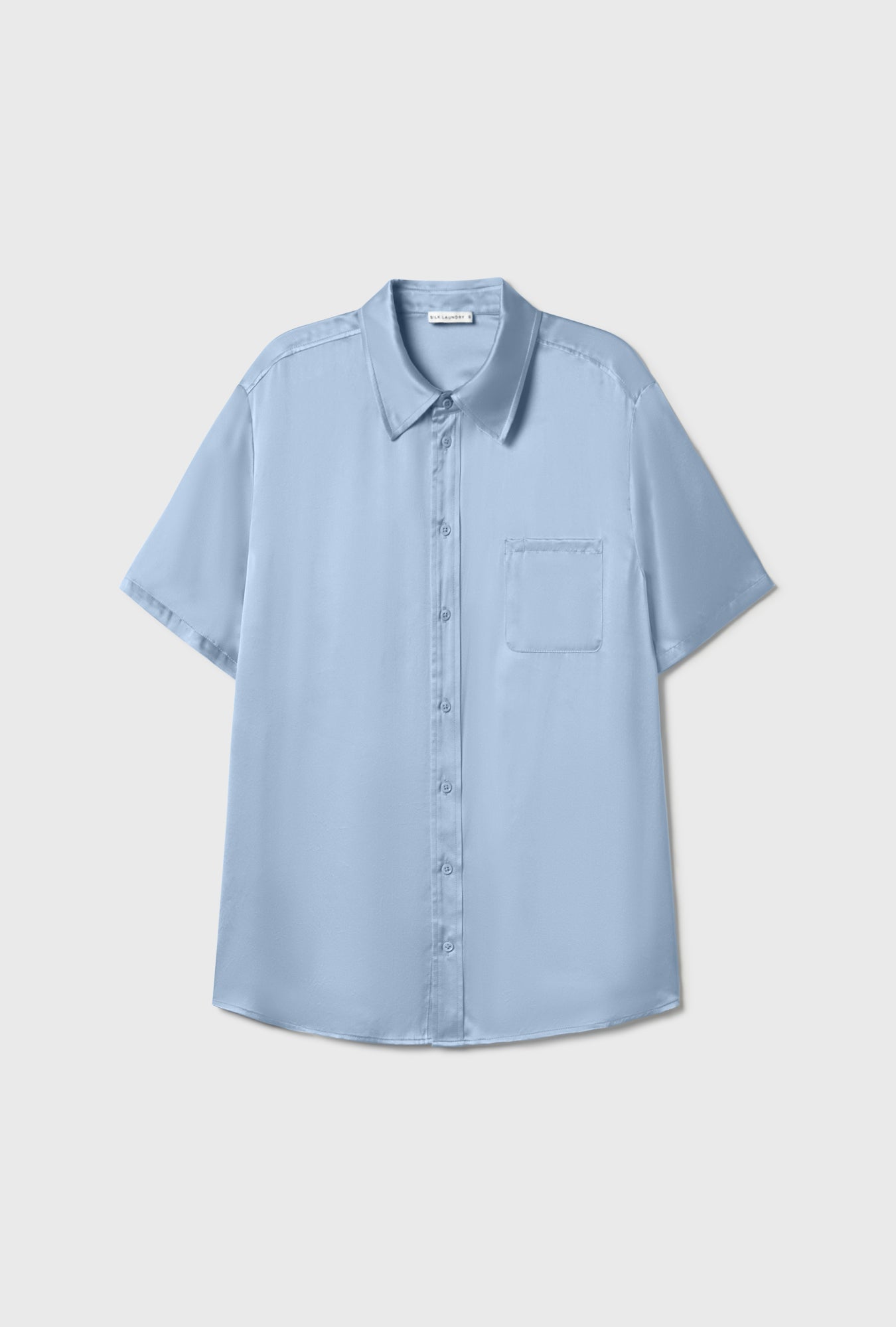 Short Sleeve Boyfriend Shirt Cornflower