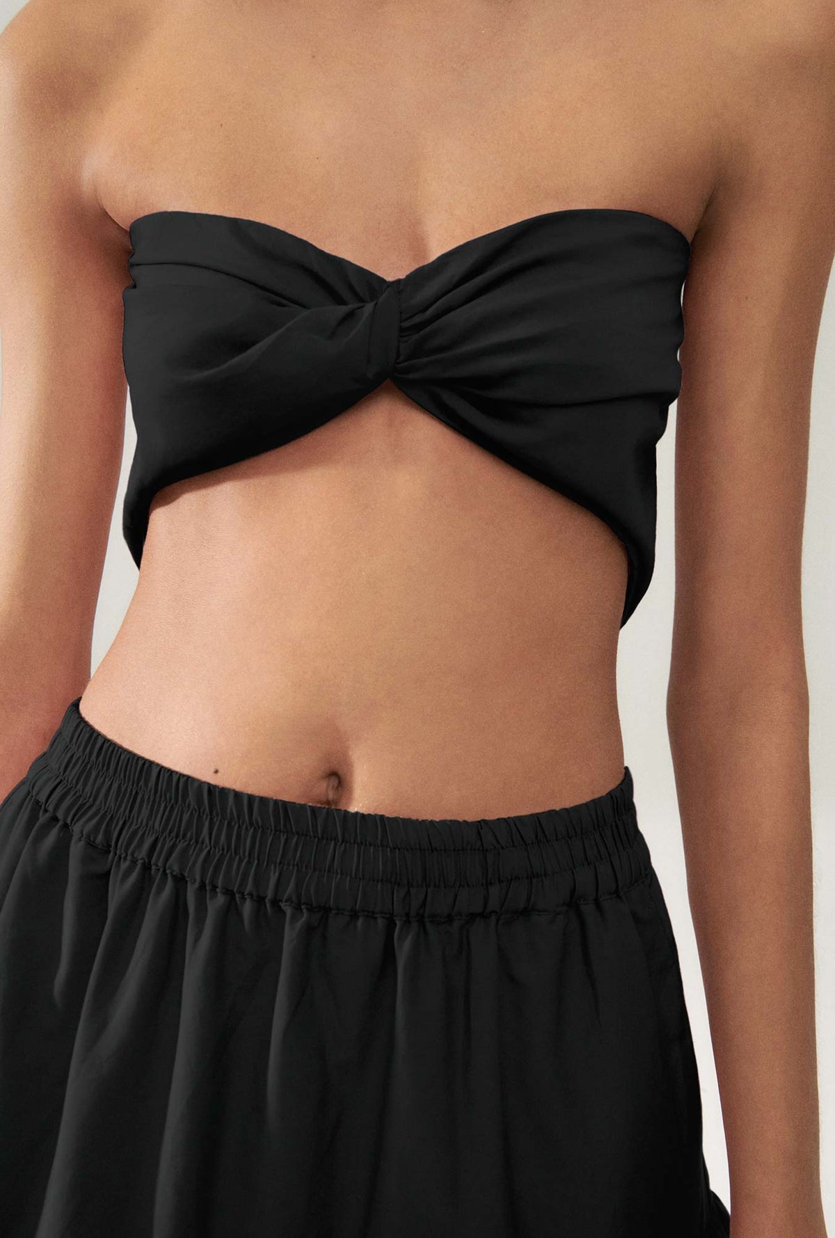 Cotton Silk Twist Top Black