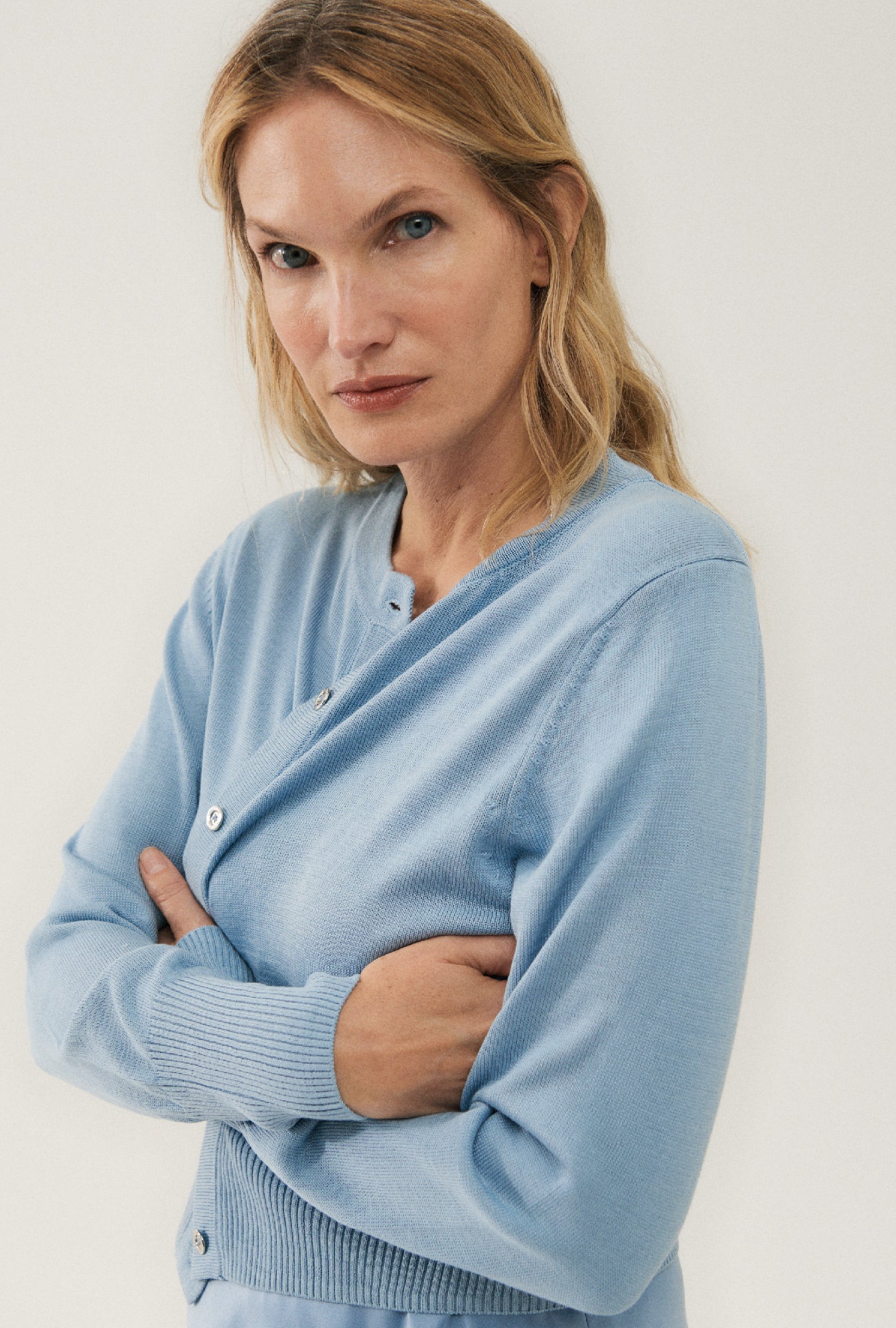 Cropped Cardigan Sky