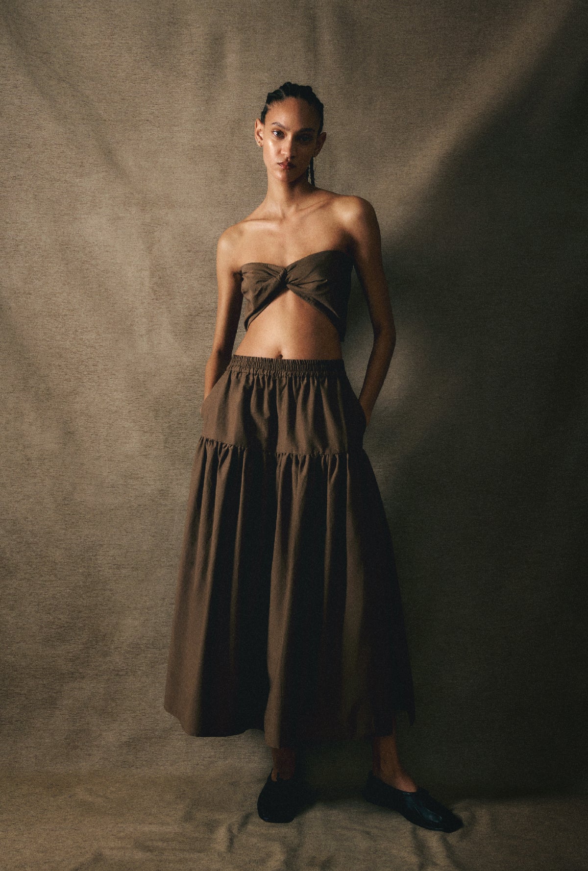 Cotton Silk Twist Top Dark Earth
